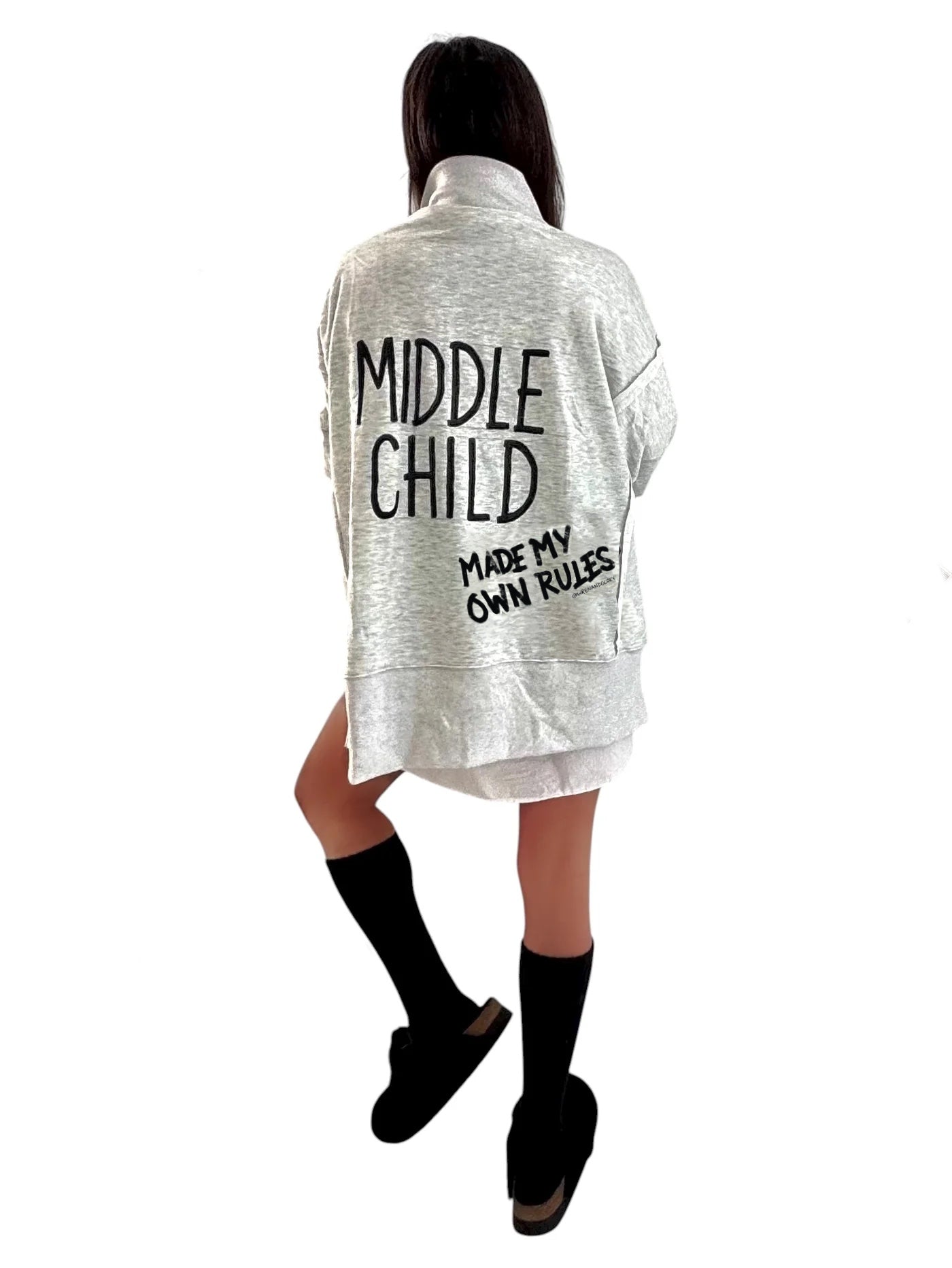 'The Middle' Painted Quarter Zip