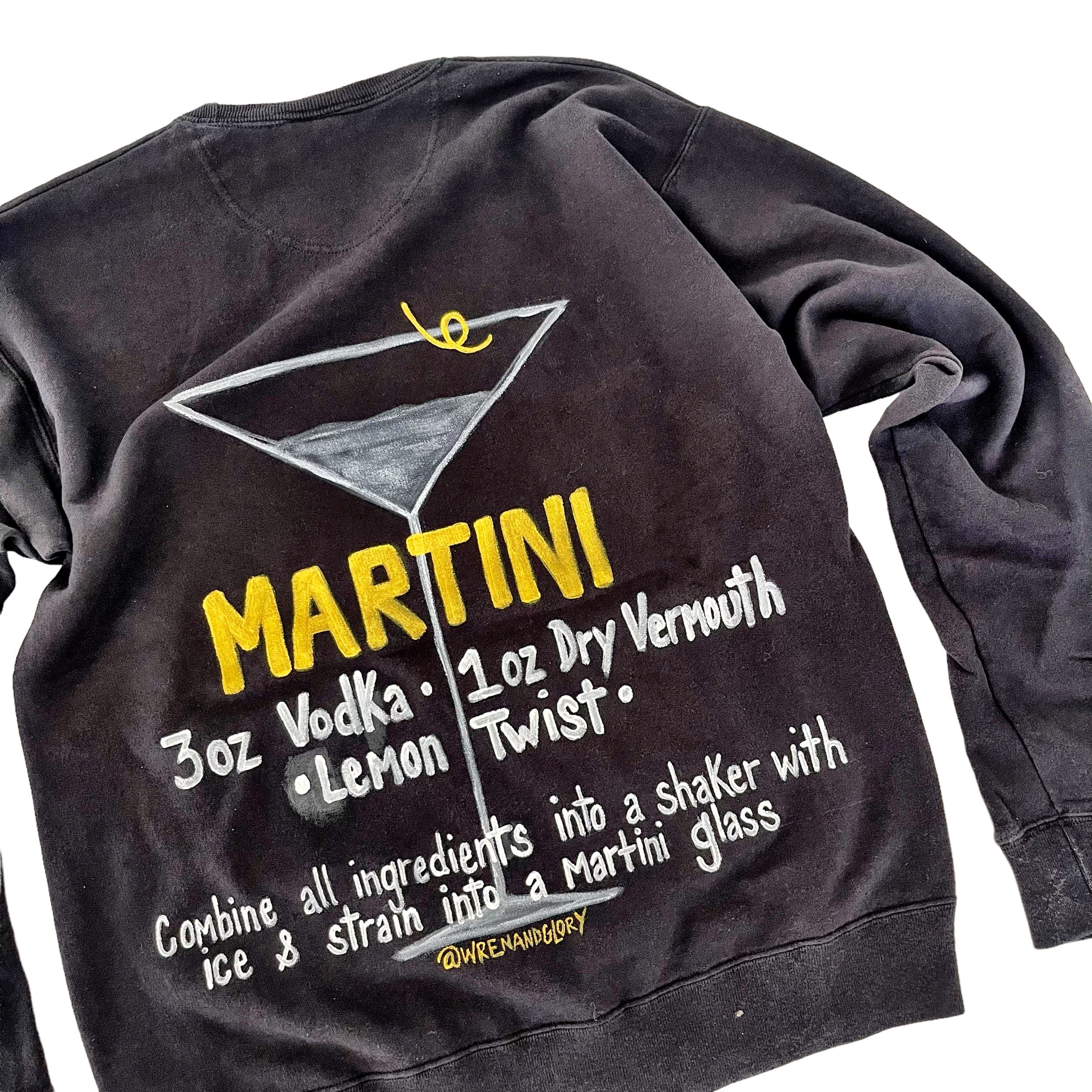 'Martini Time' Painted Crewneck