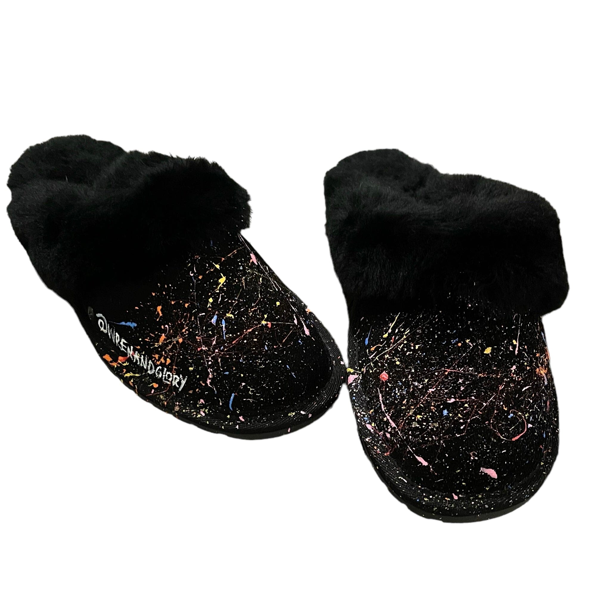 'Splatter' Painted Emu Slipper