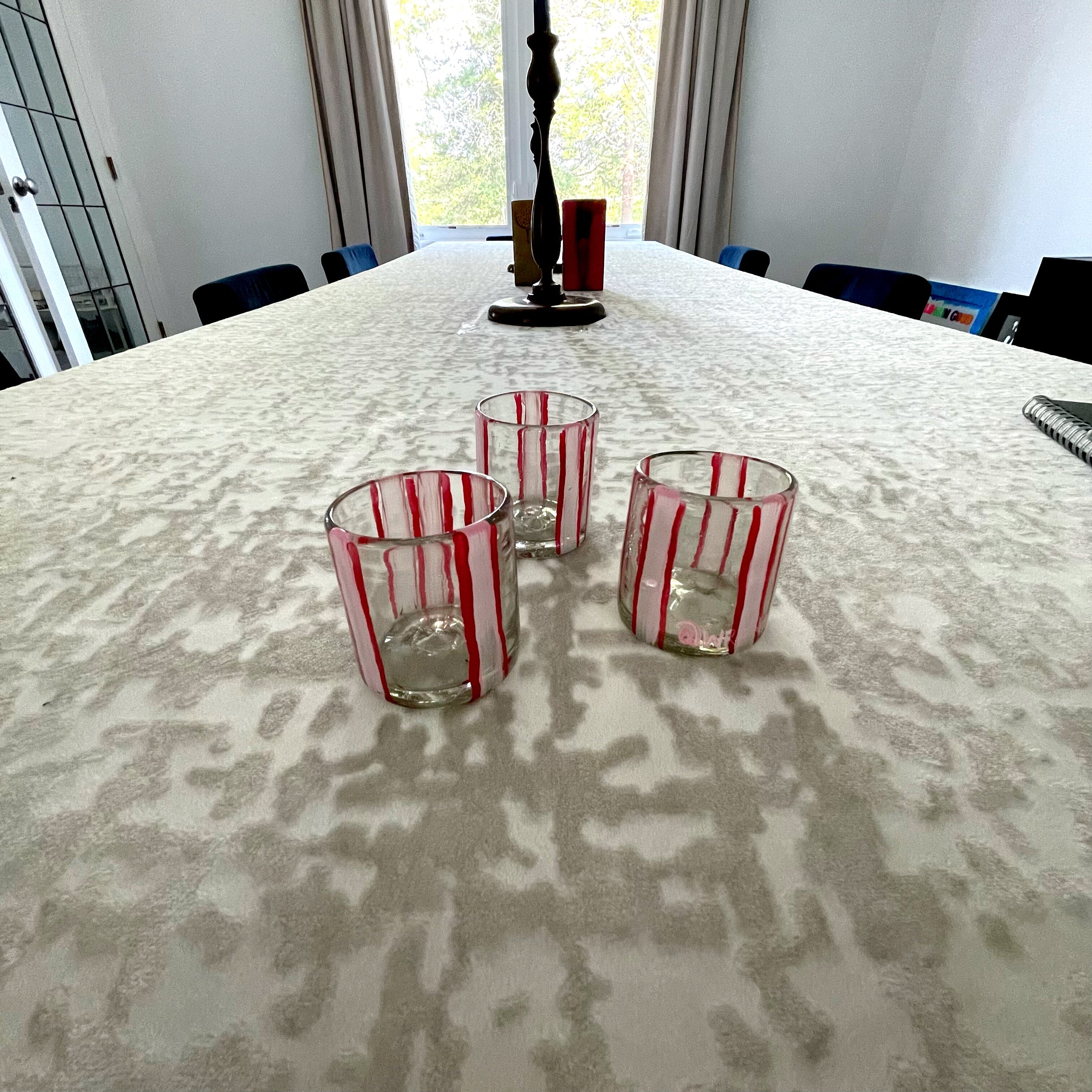 'Pink Striper' Shot Glasses