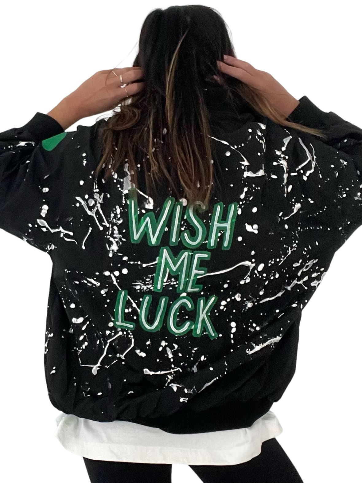 'My Lucky Jacket' Painted Bomber