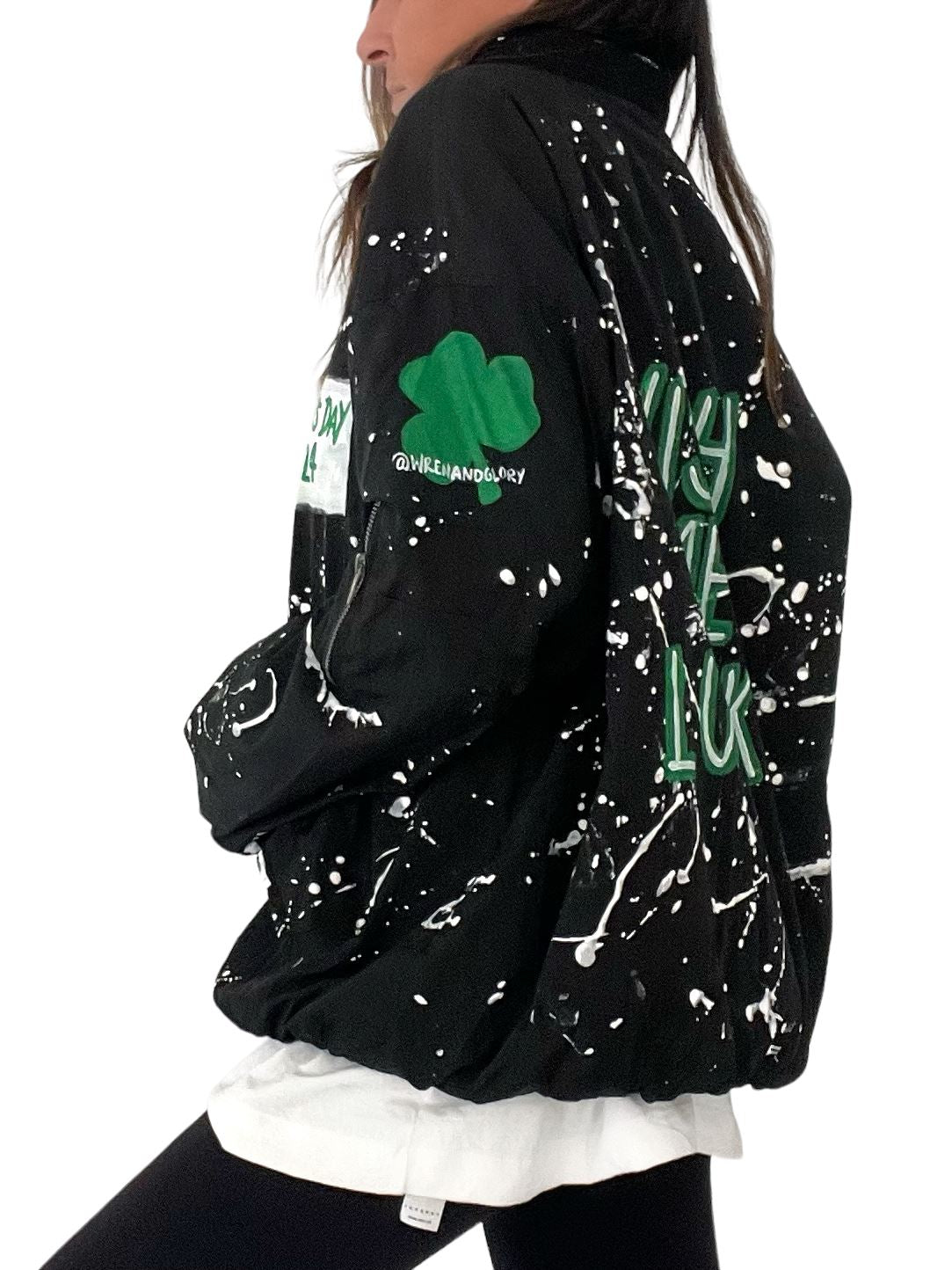 'My Lucky Jacket' Painted Bomber