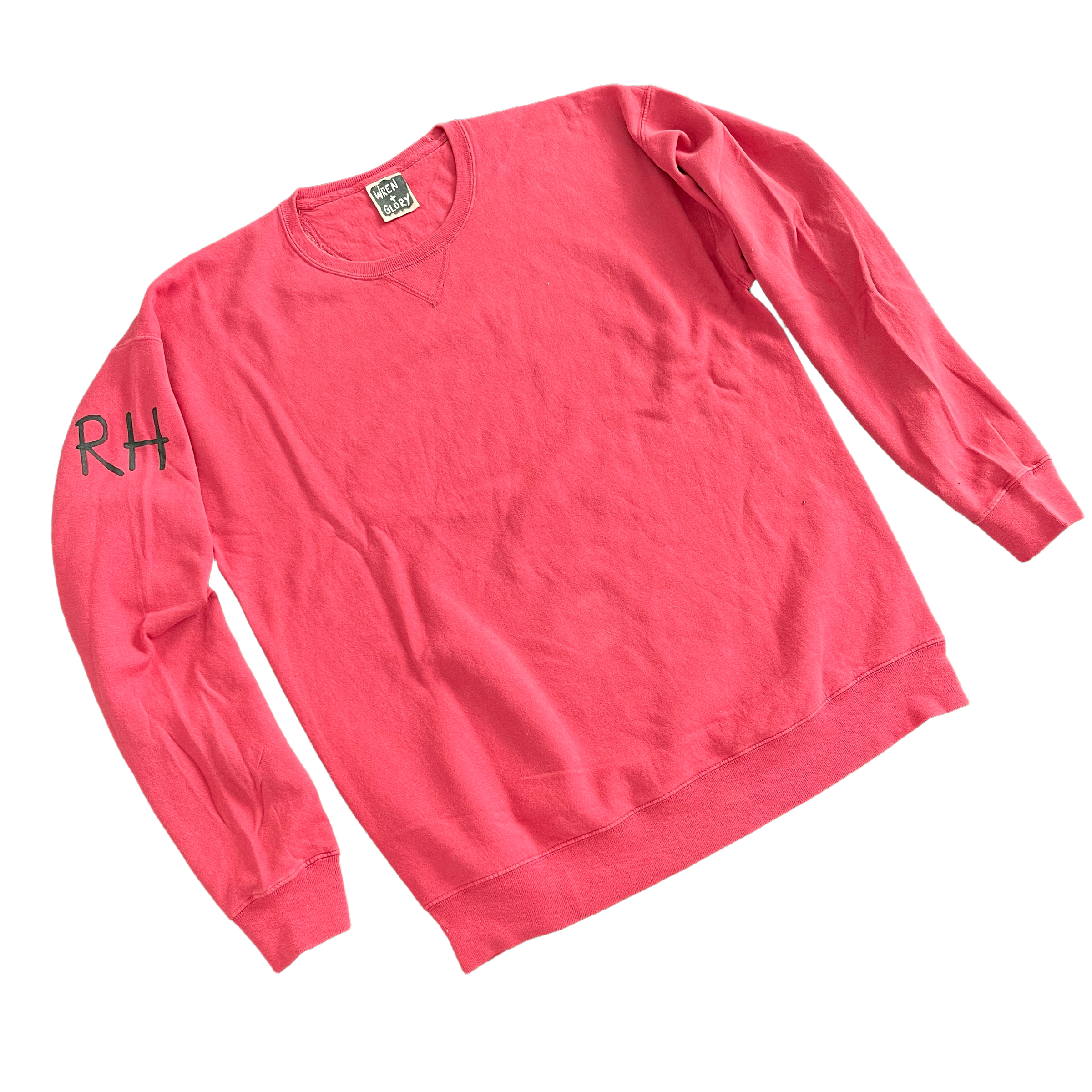 'Basic But Personalized' Painted Red Crewneck