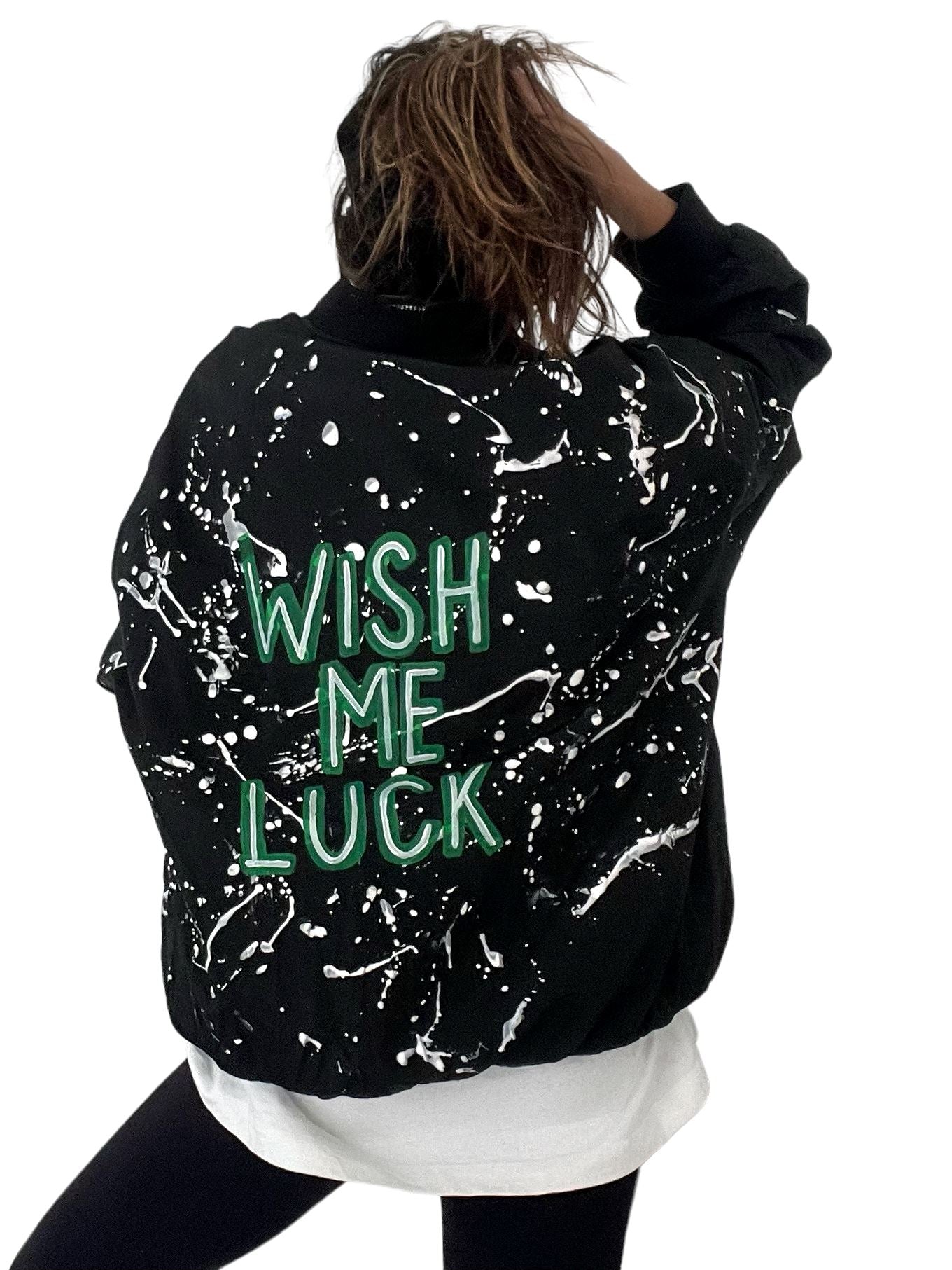 'My Lucky Jacket' Painted Bomber