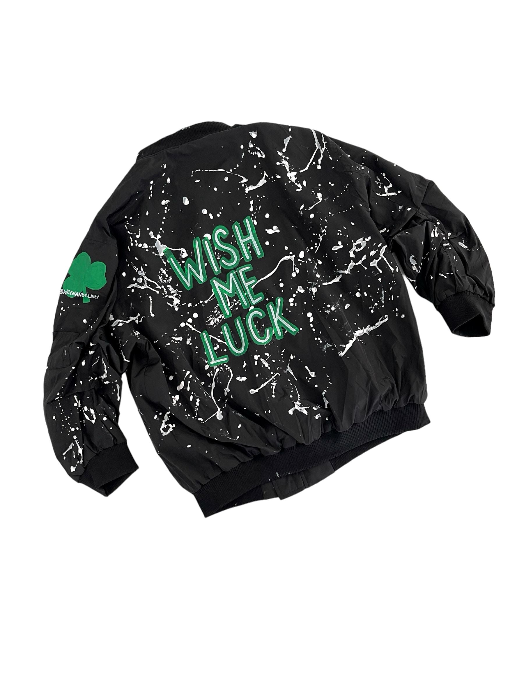 'My Lucky Jacket' Painted Bomber