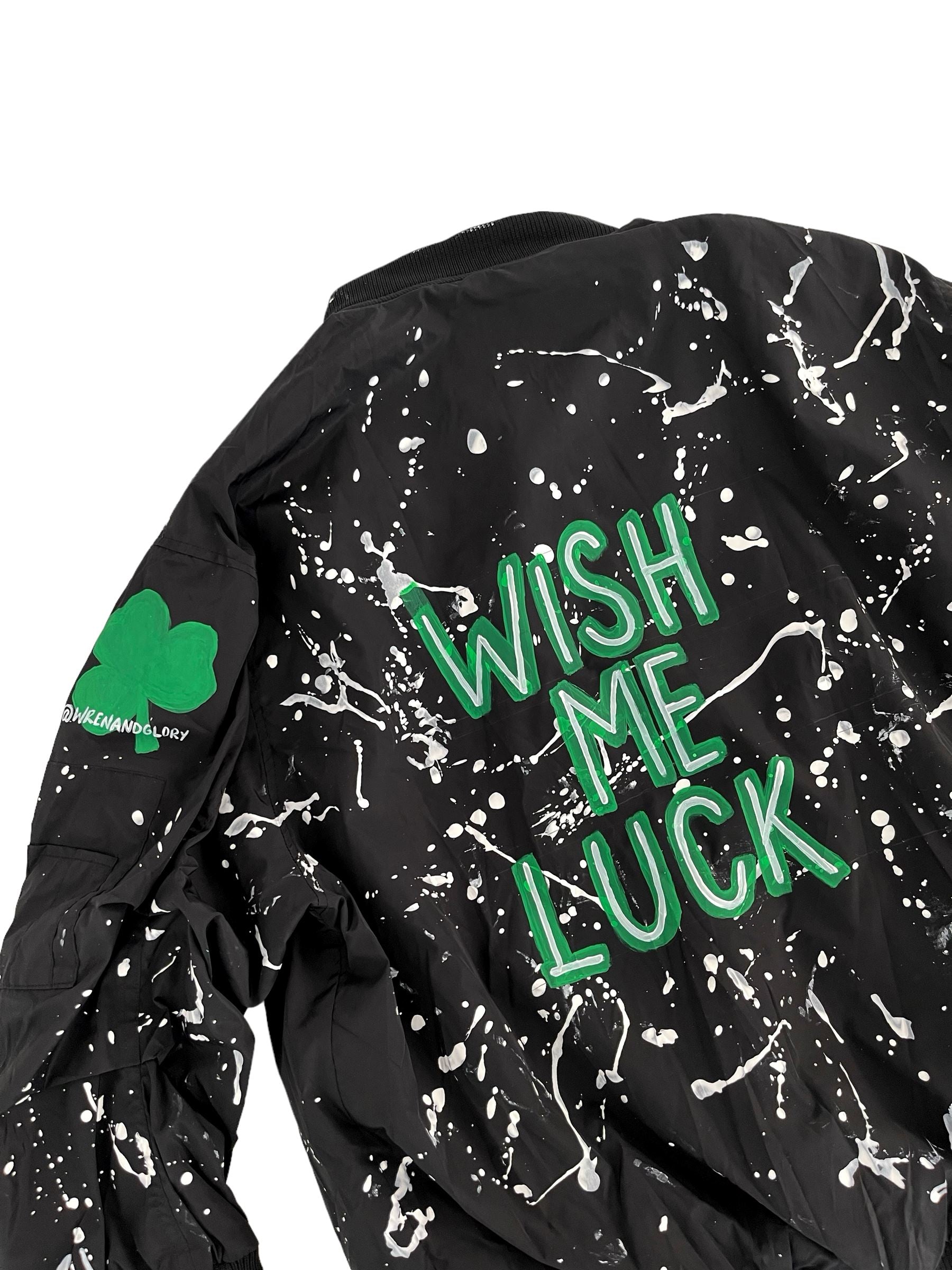 'My Lucky Jacket' Painted Bomber