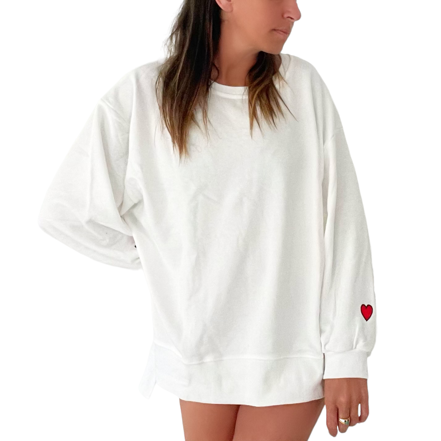 'Q of Hearts' Painted Sweatshirt