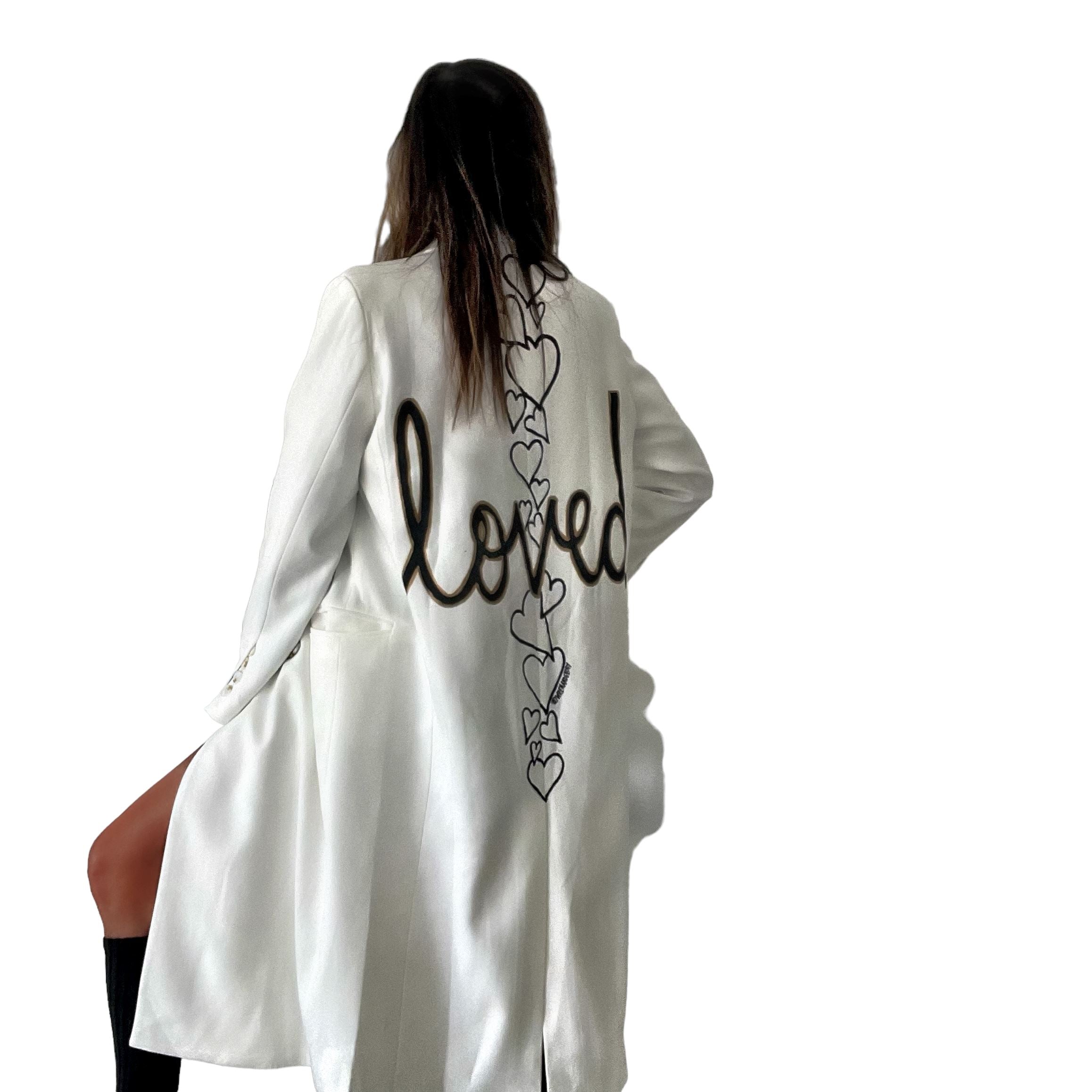 'Loved' Painted Blazer