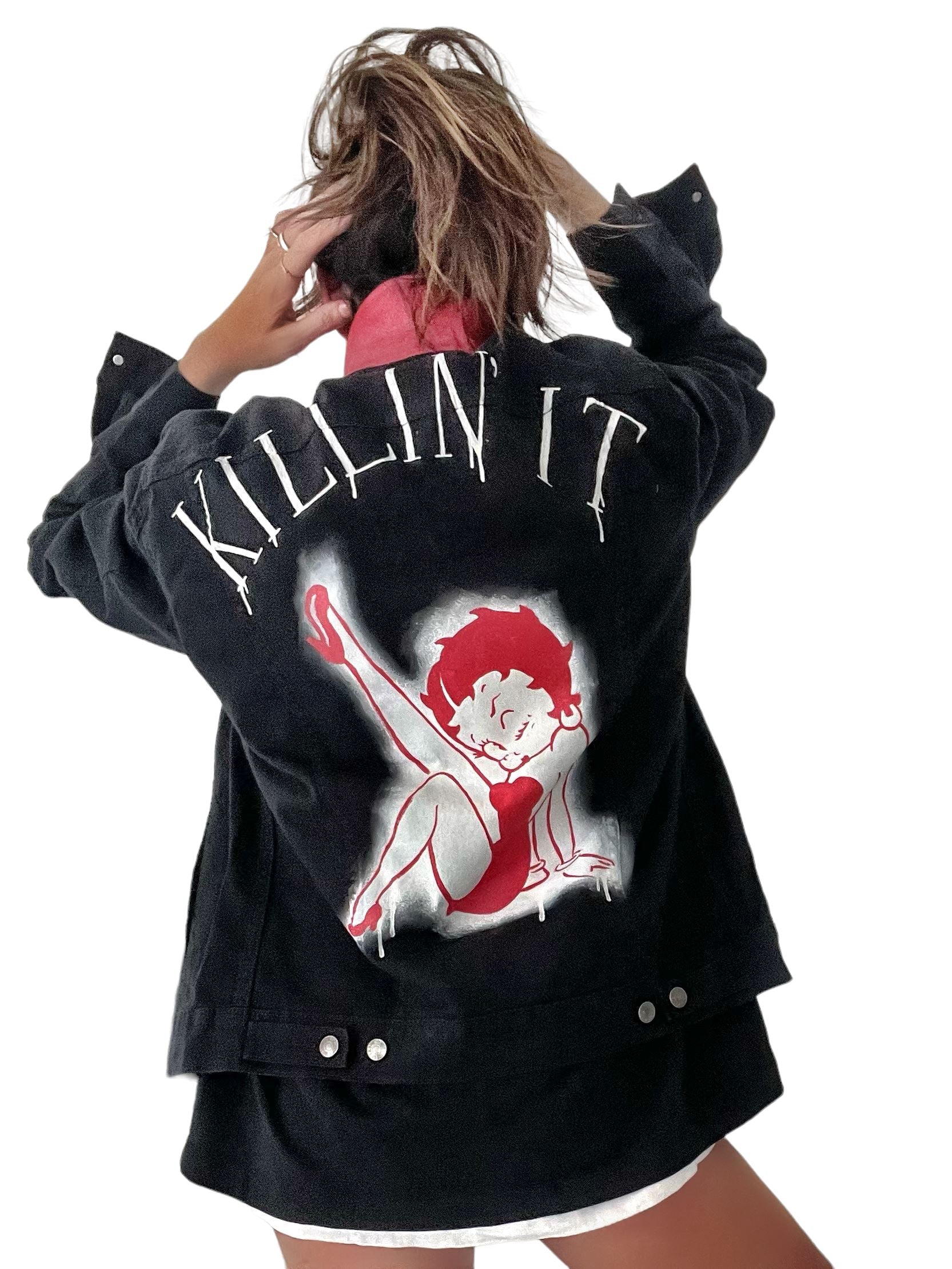 'Betty Boop x W+G' Denim Jacket