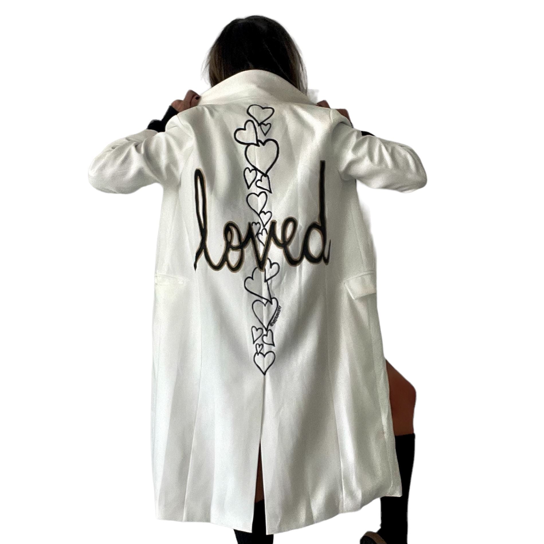 'Loved' Painted Blazer