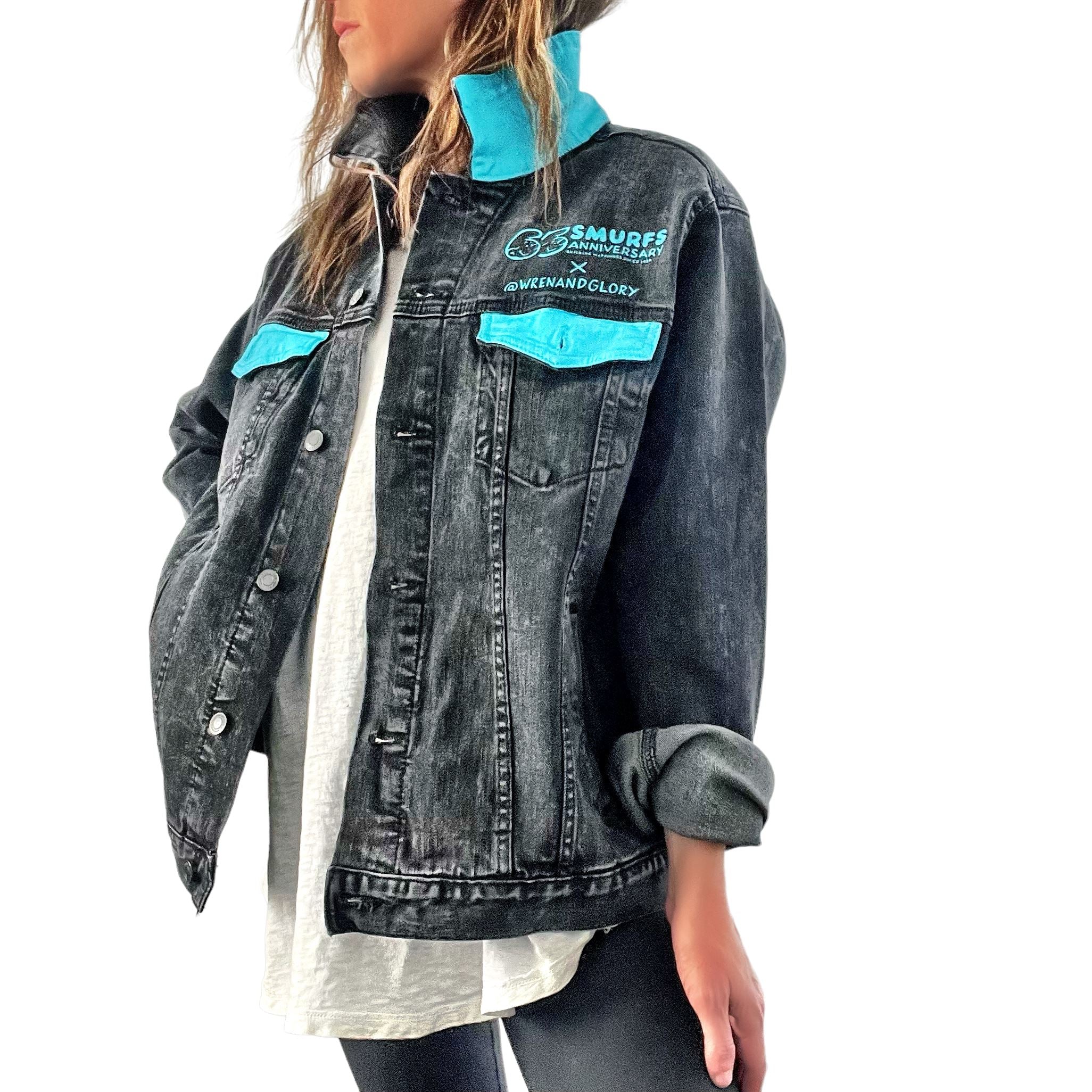 WG x Smurfs 'Im Smurf' Denim Jacket