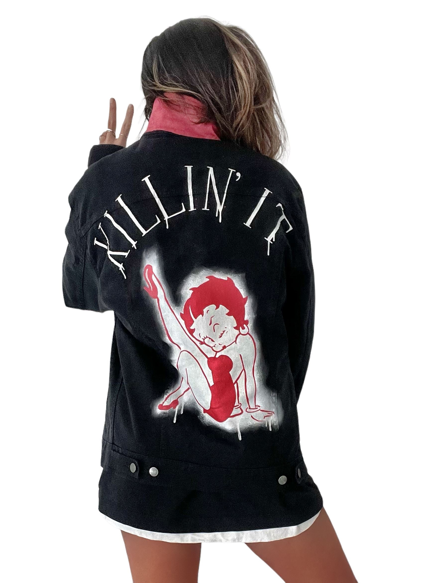 'Betty Boop x W+G' Denim Jacket