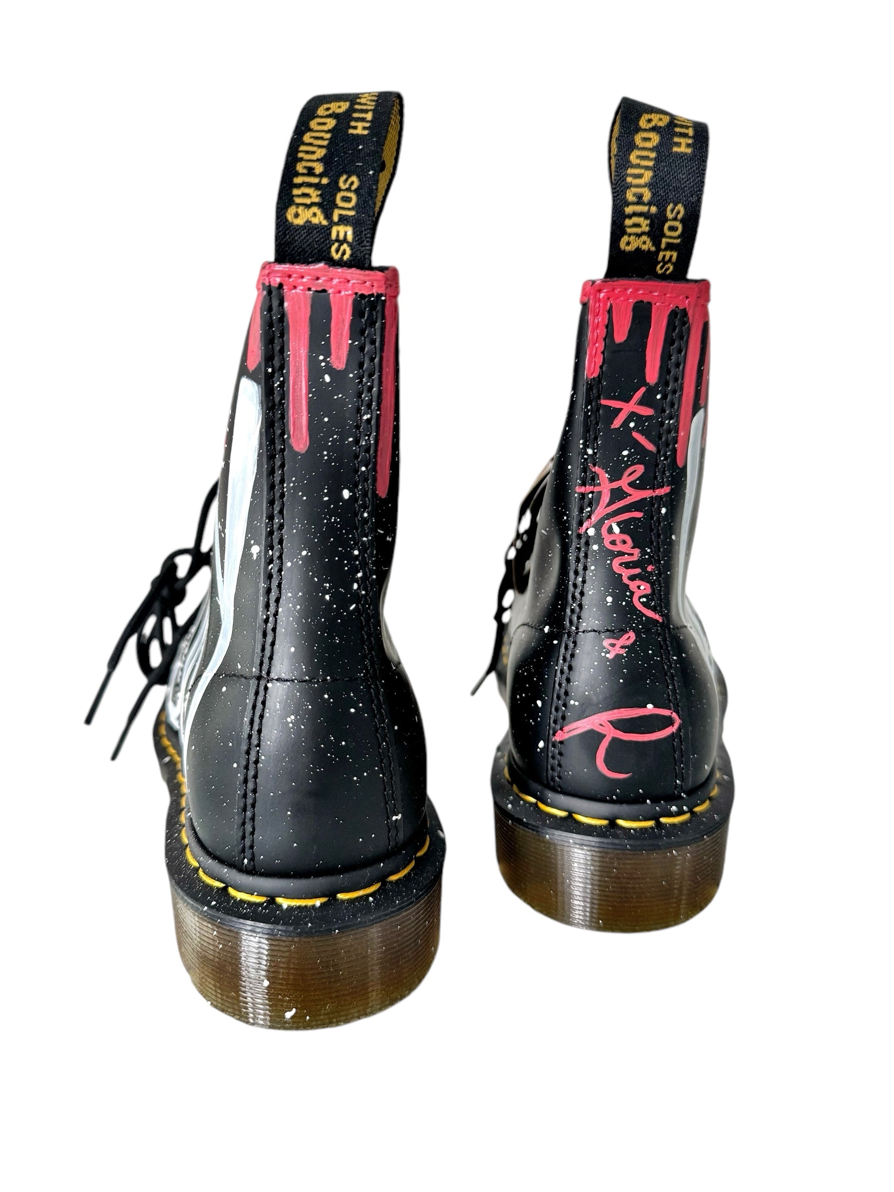 'Love, W+G" Painted Boots