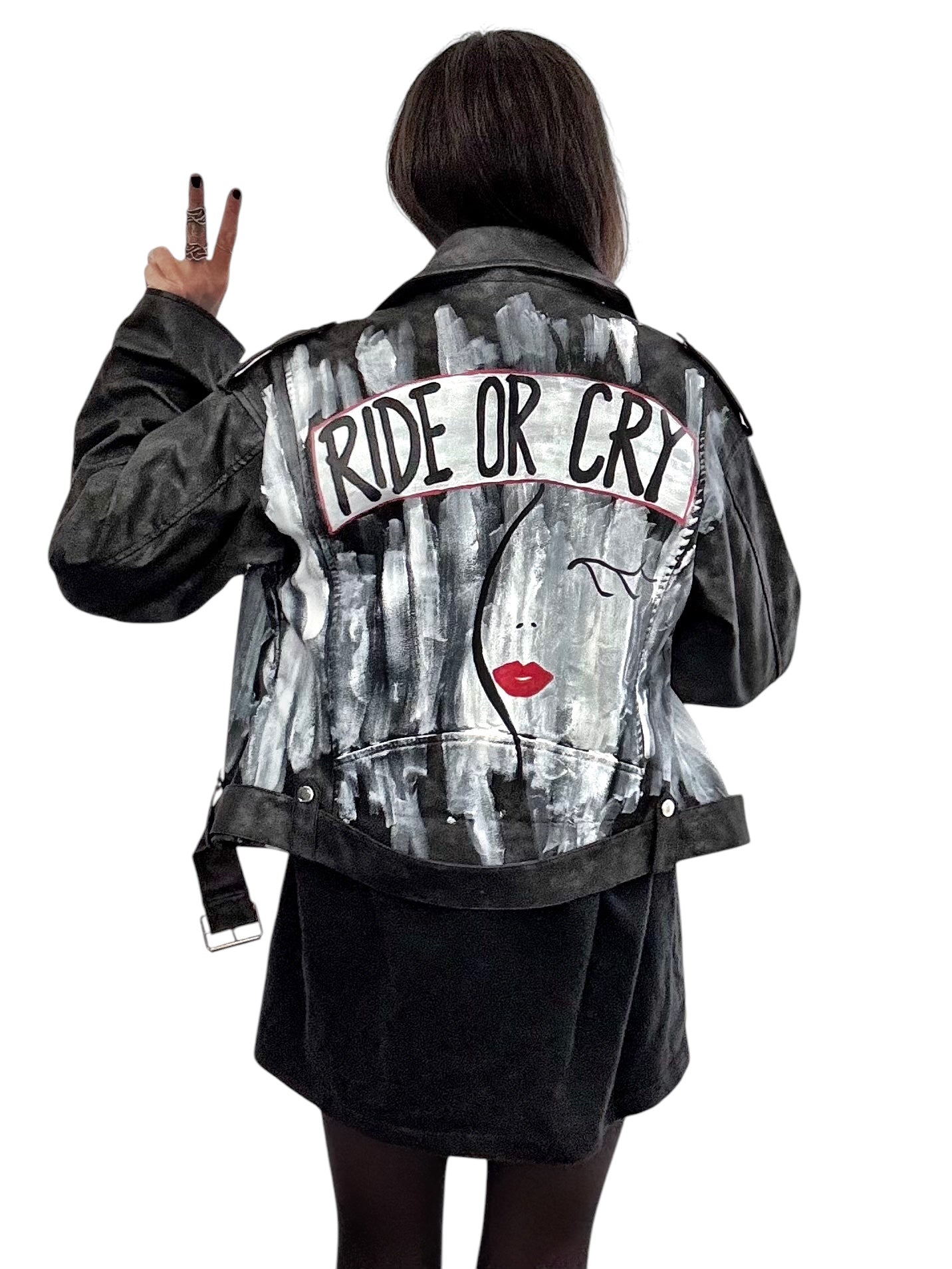 'Ride or Cry' Moto Jacket