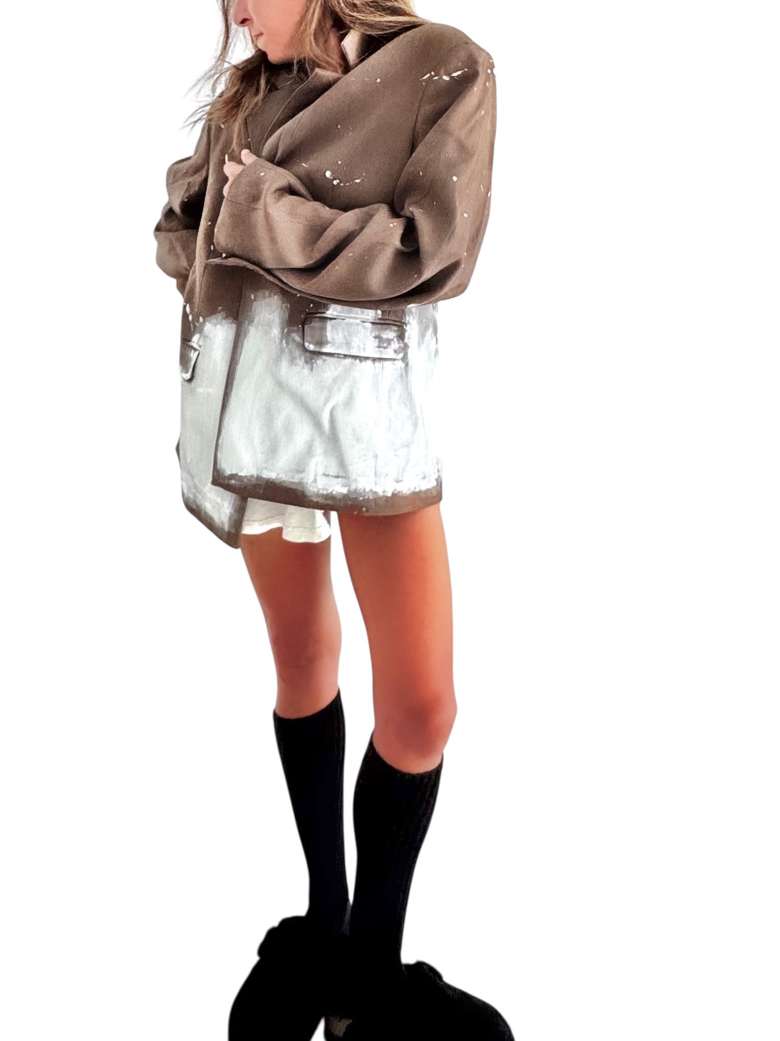 'Paint It White' Painted Blazer