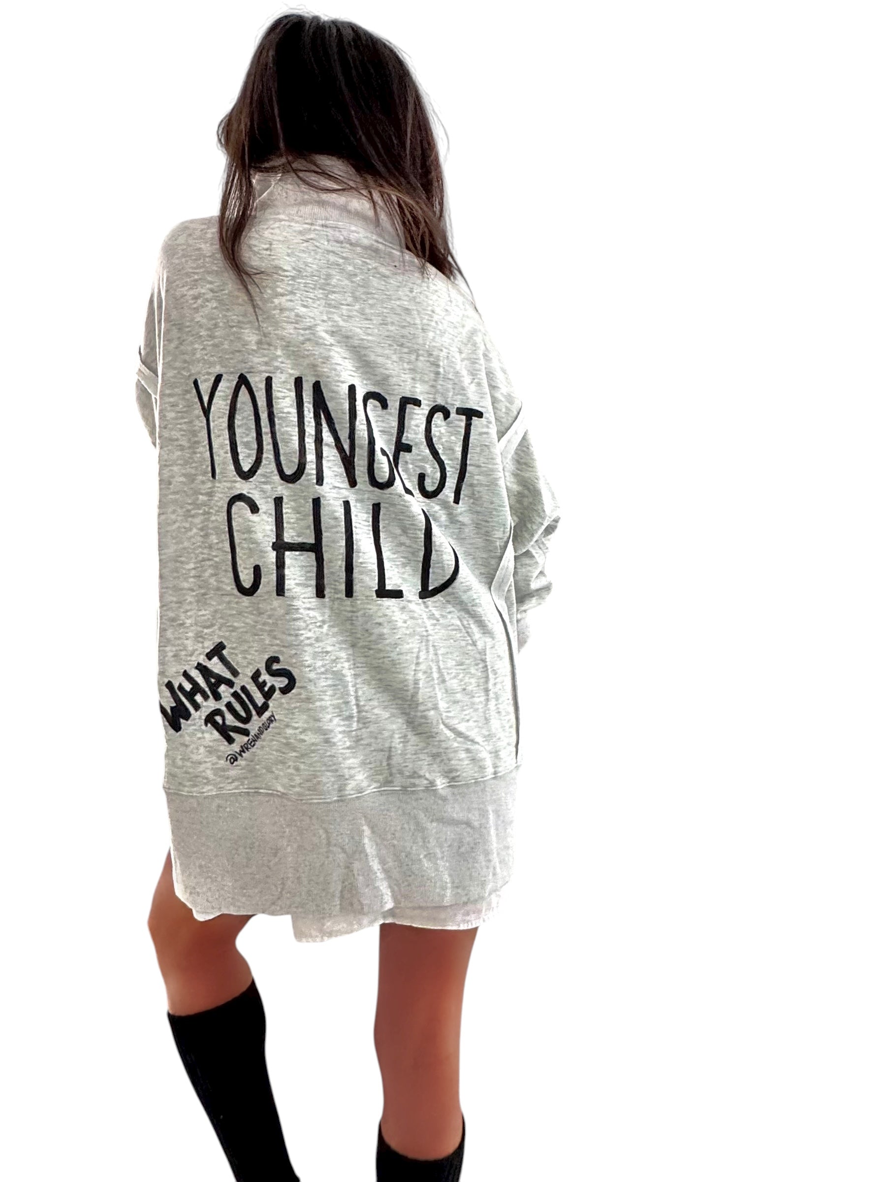 'The Youngest' Painted Quarter Zip