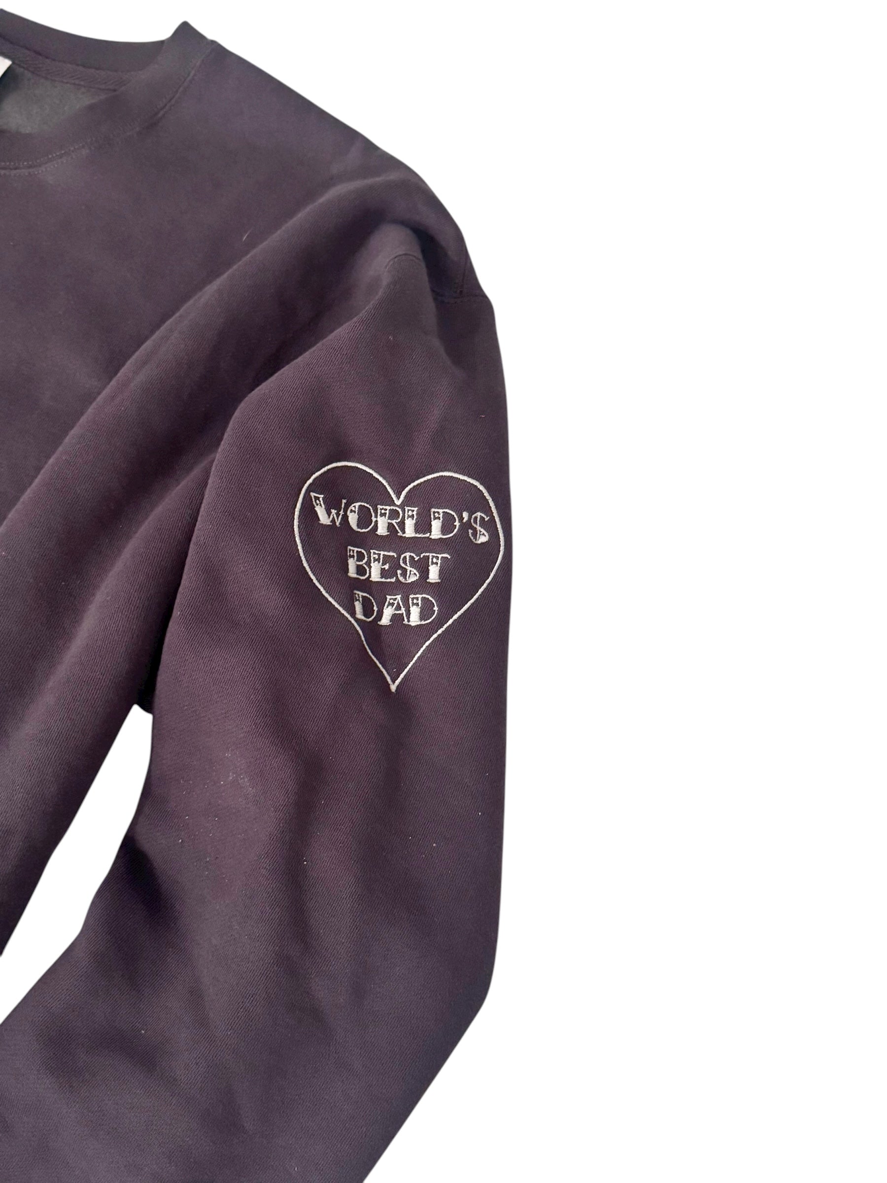 'Worlds Best Dad' Embroidered Crewneck