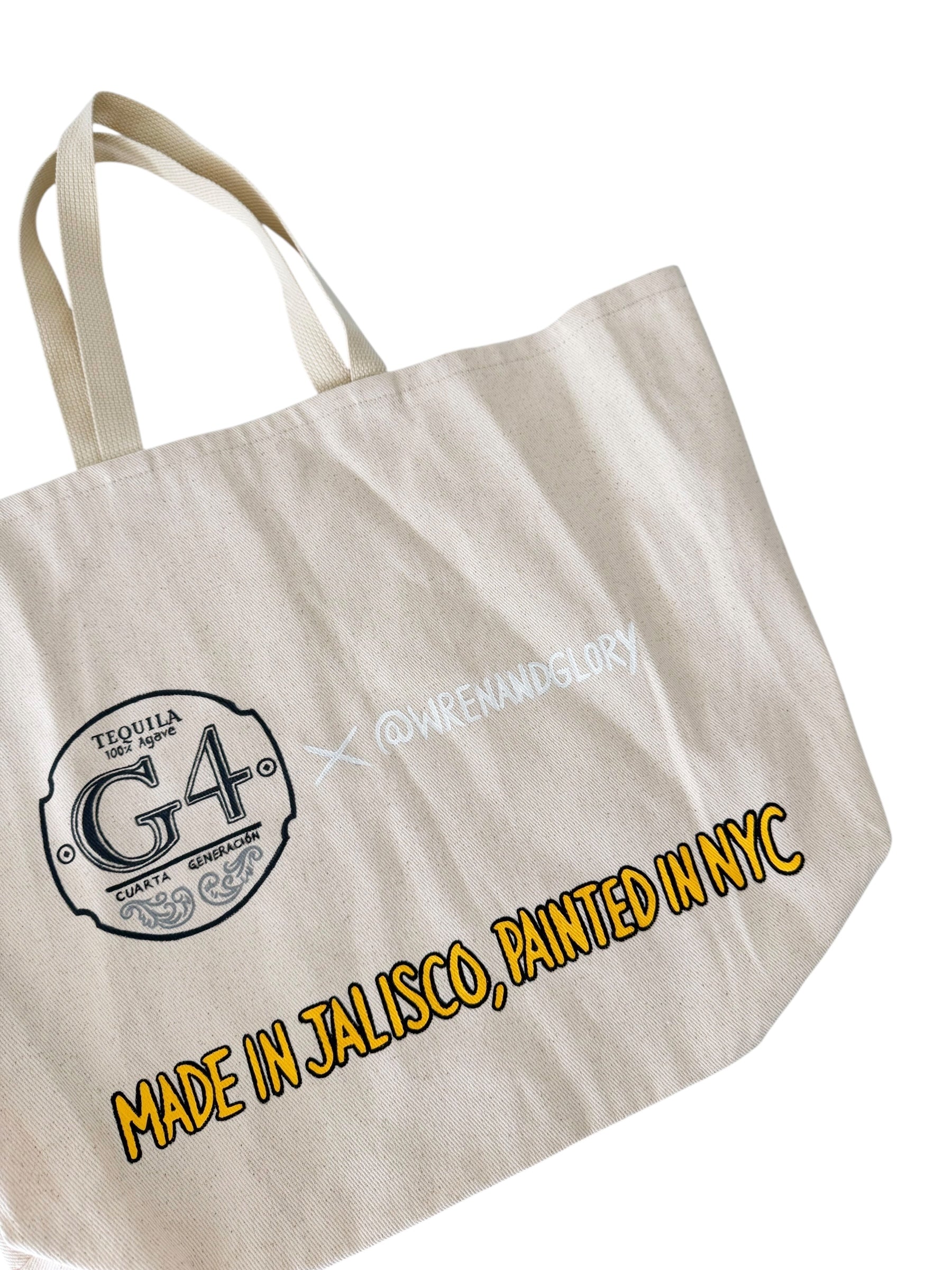 'From NYC to Jalisco' Painted Tote