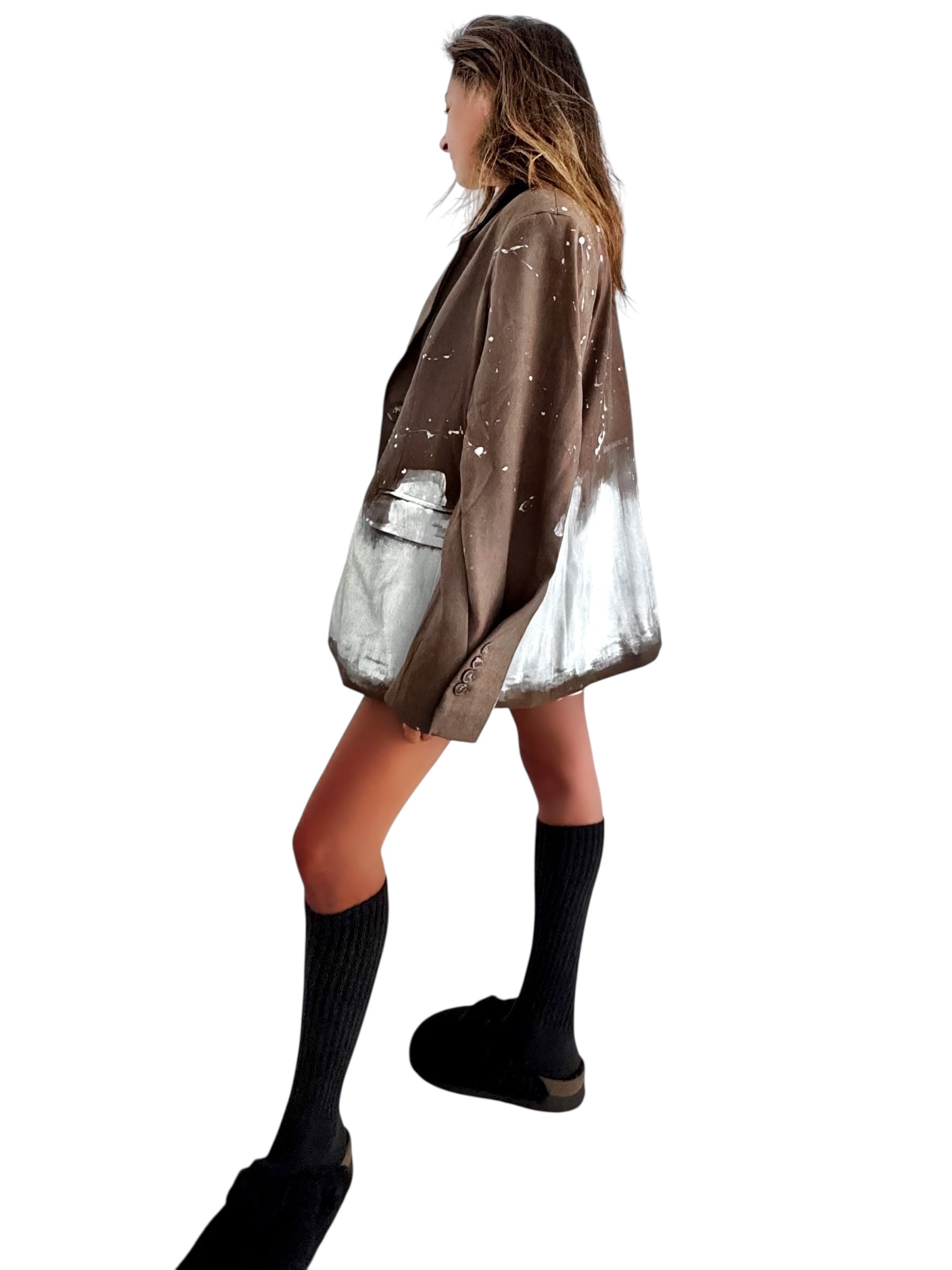 'Paint It White' Painted Blazer