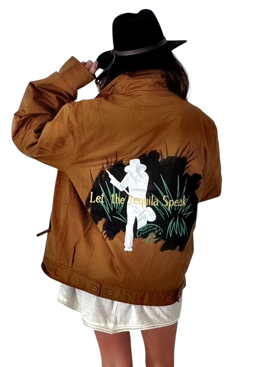 'Tequila Speaks' Painted Jacket