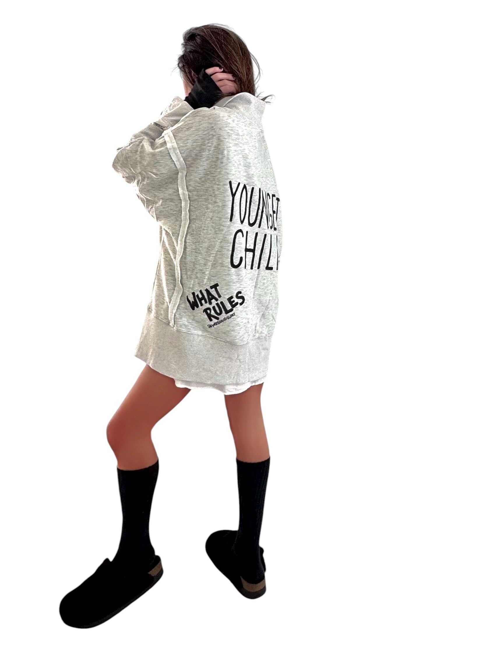 'The Youngest' Painted Quarter Zip