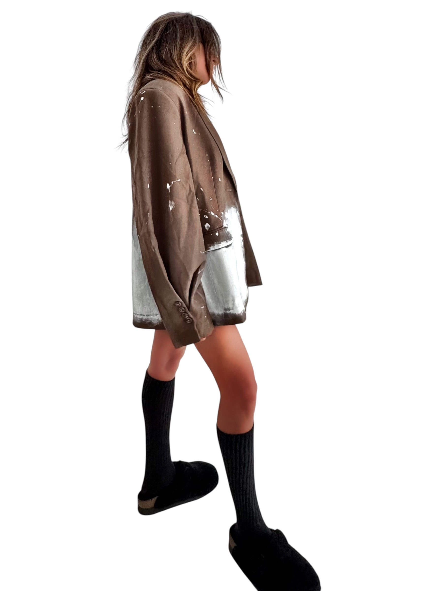 'Paint It White' Painted Blazer