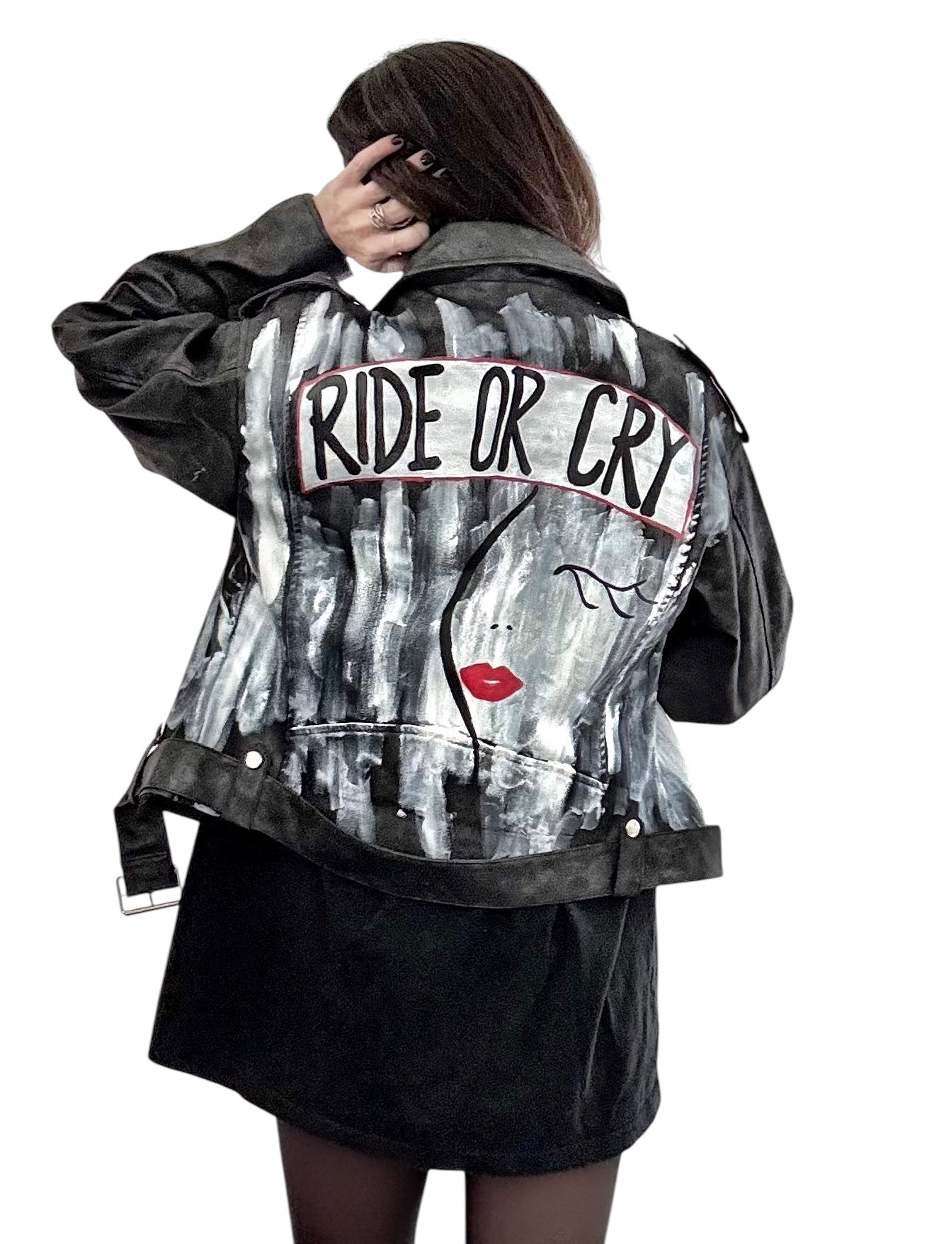 'Ride or Cry' Moto Jacket