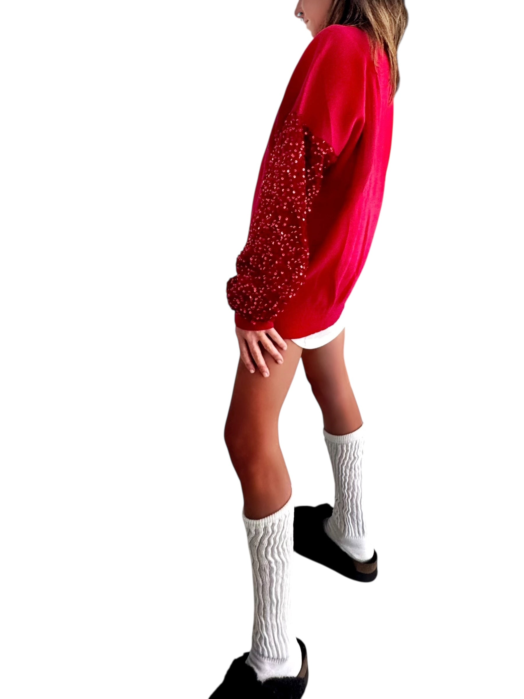 'Naughty Naughty' Knit Painted Sweater