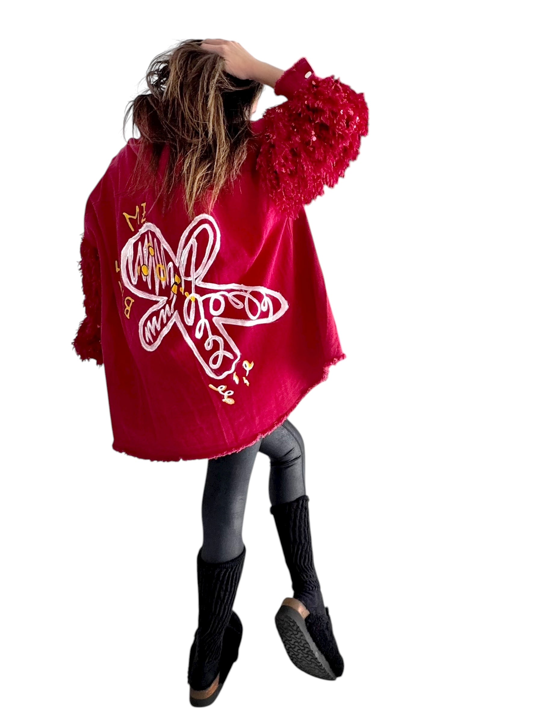 'Bite Me' Painted Jacket