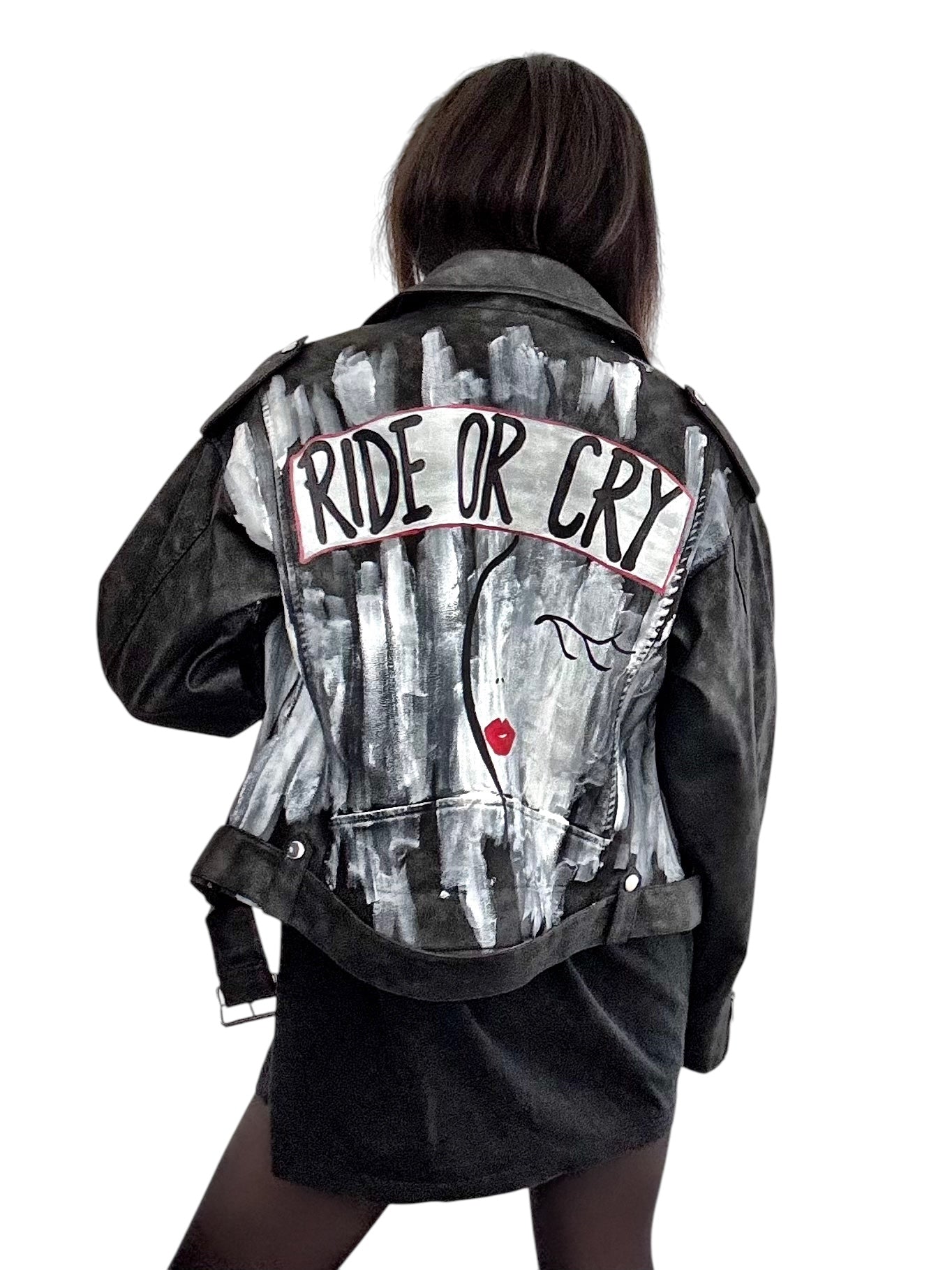 'Ride or Cry' Moto Jacket