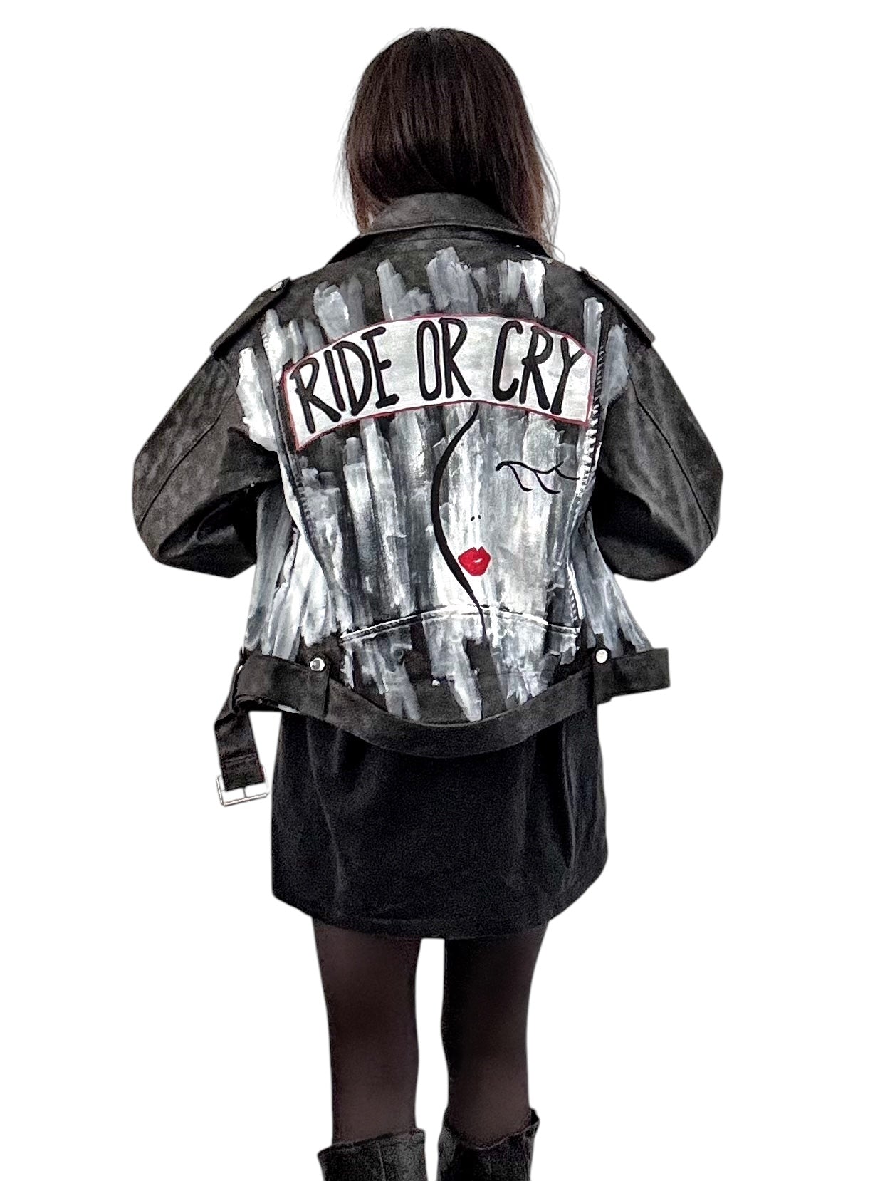 'Ride or Cry' Moto Jacket
