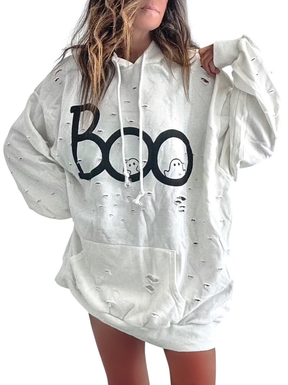 'Boo' Painted Sweatshirt