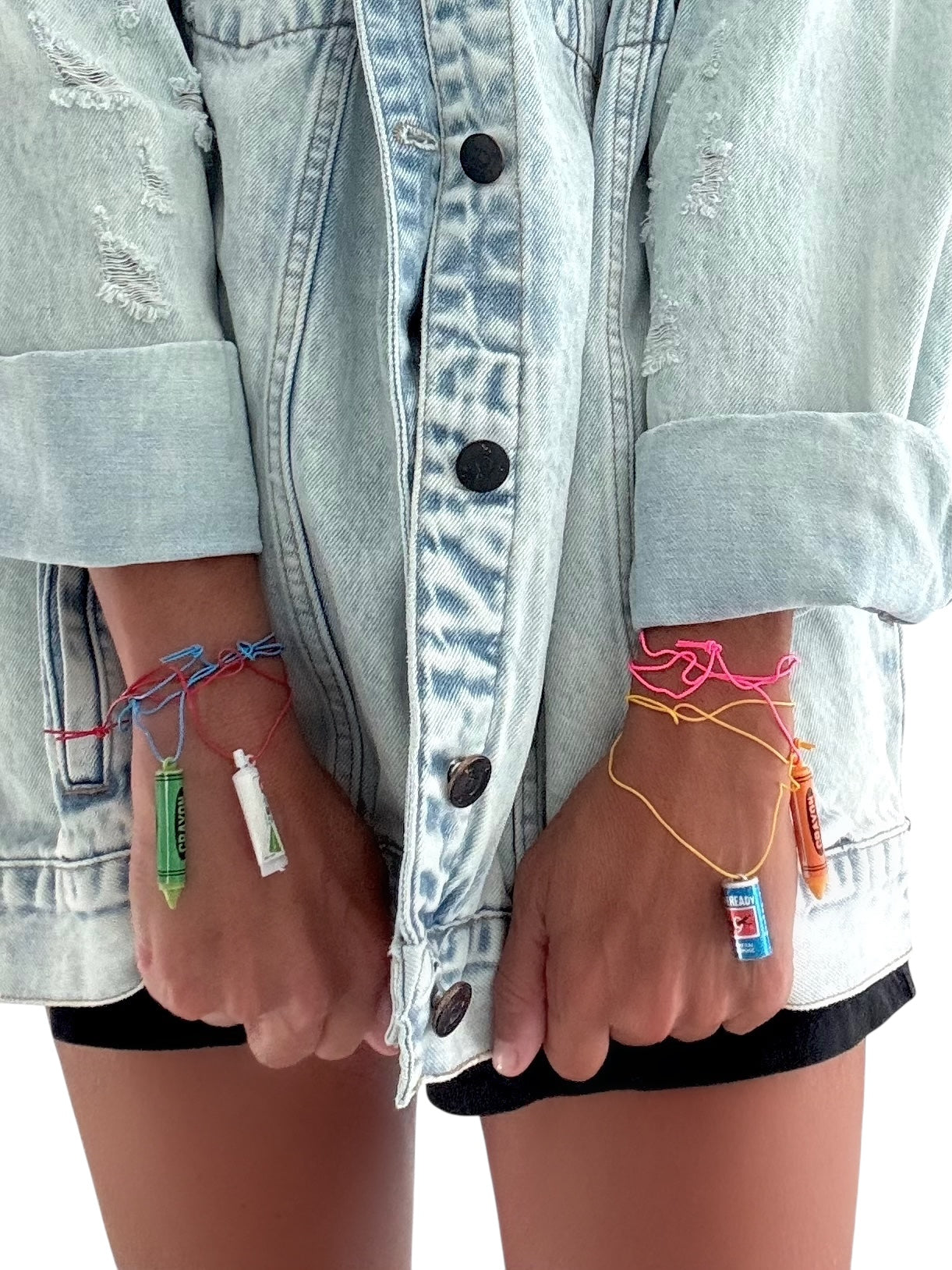 'Basic But Nostalgic' Denim Jacket & Charm Bracelets