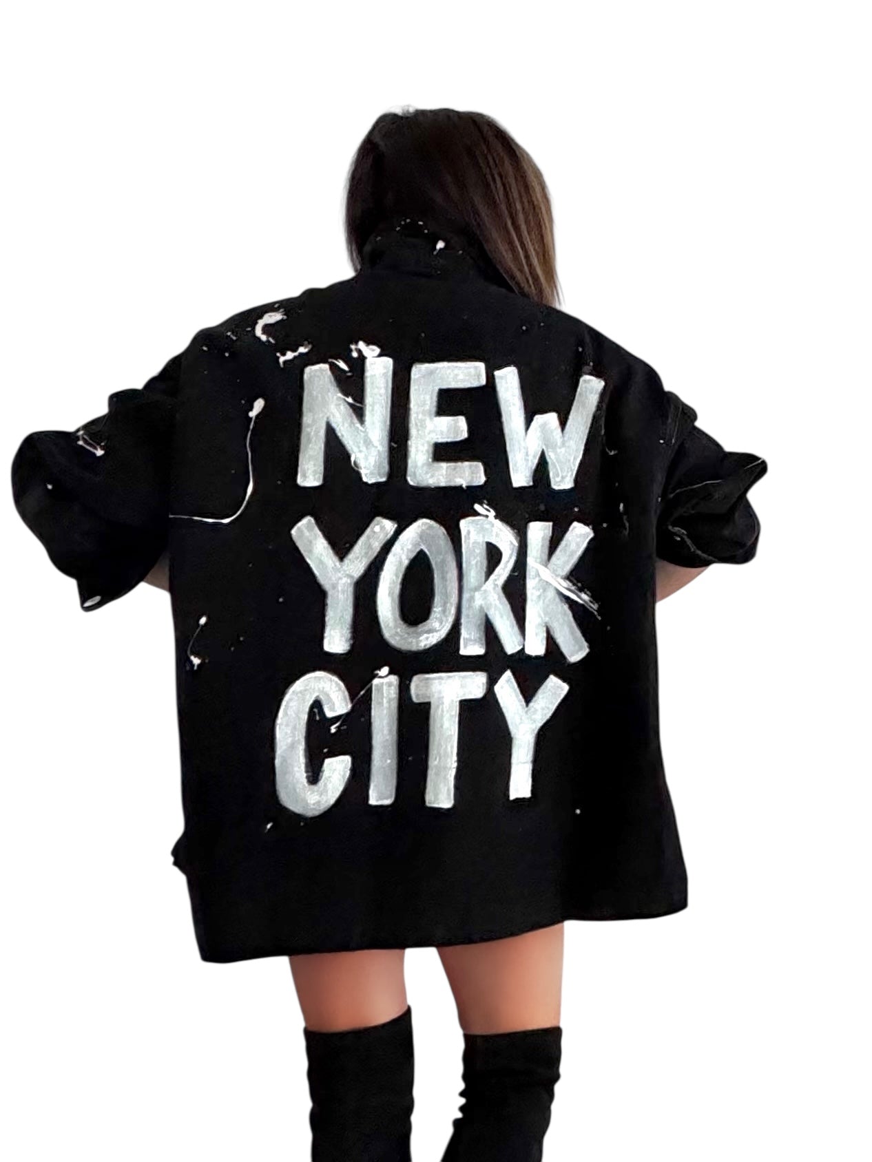 'NYC' Painted Jacket