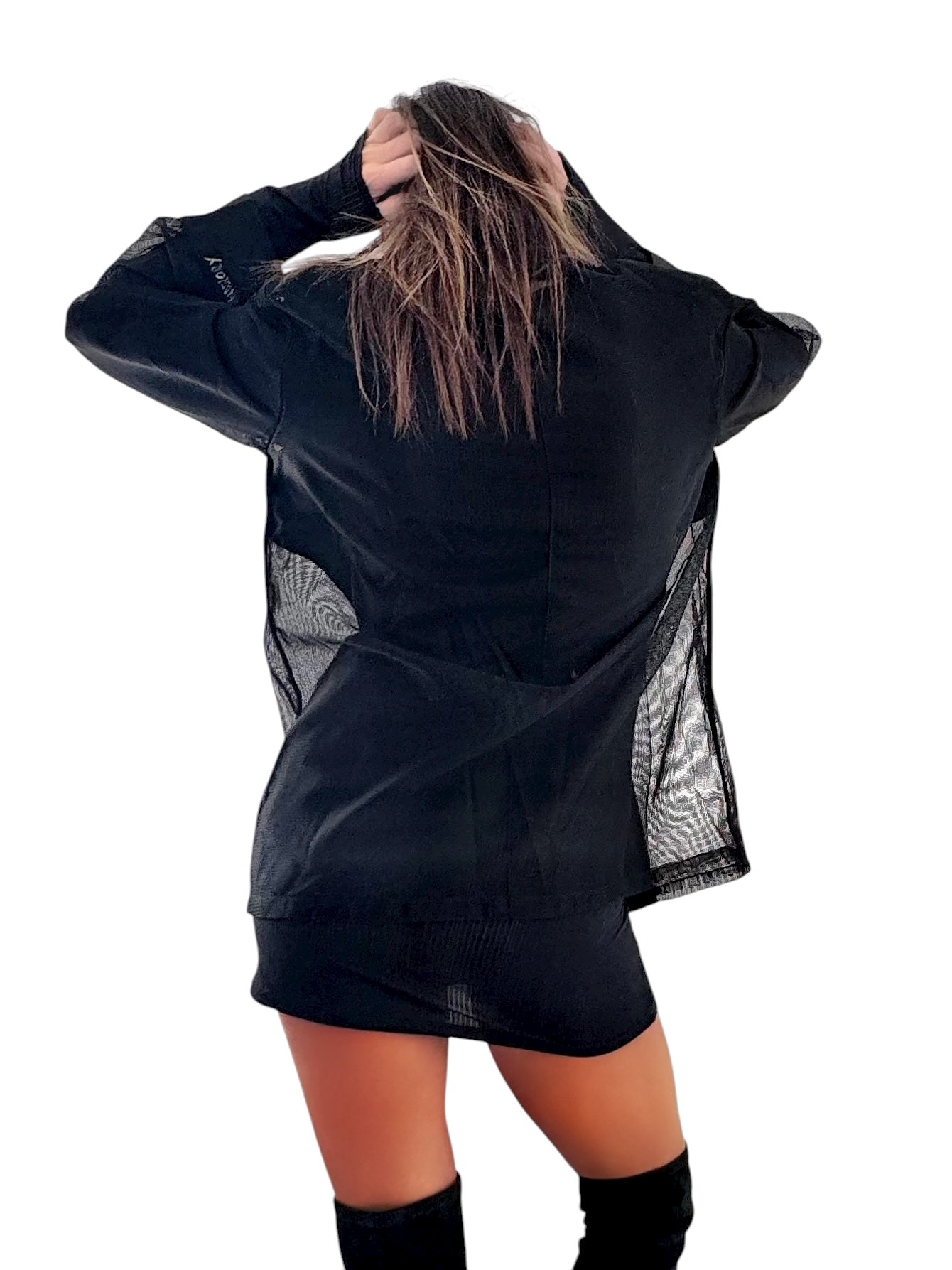 'Metallic & Mesh' Painted Blazer