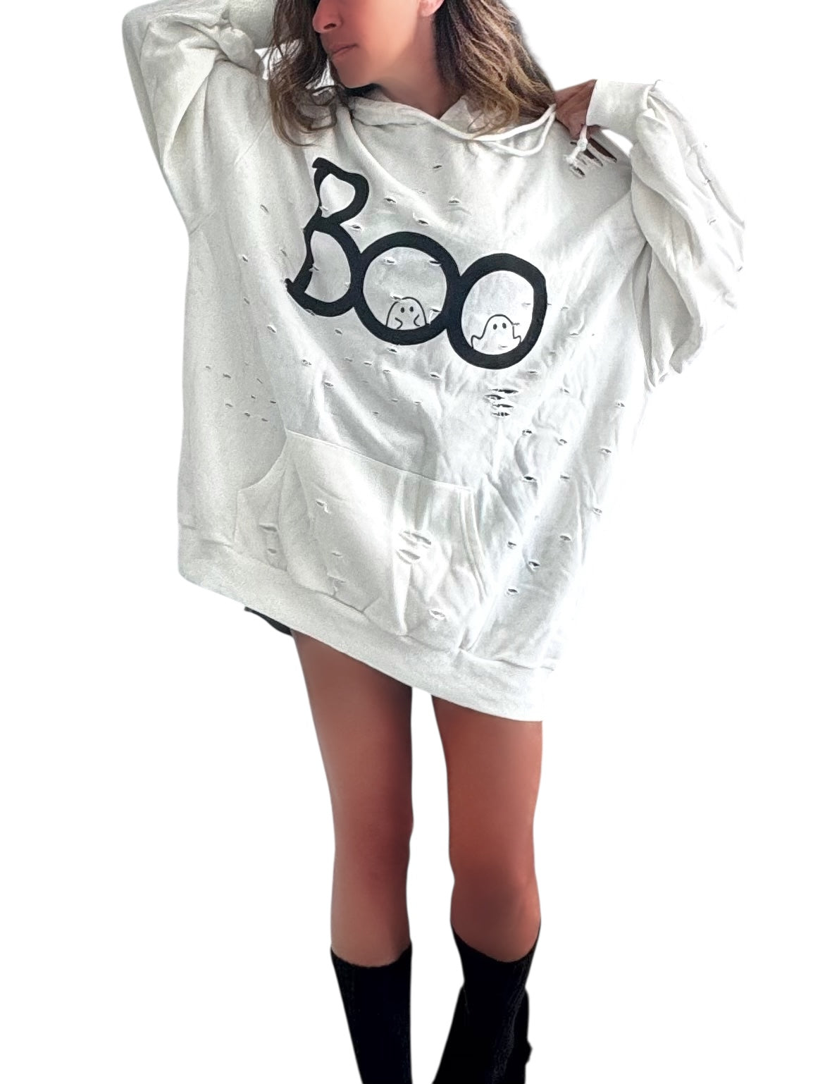 'Boo' Painted Sweatshirt