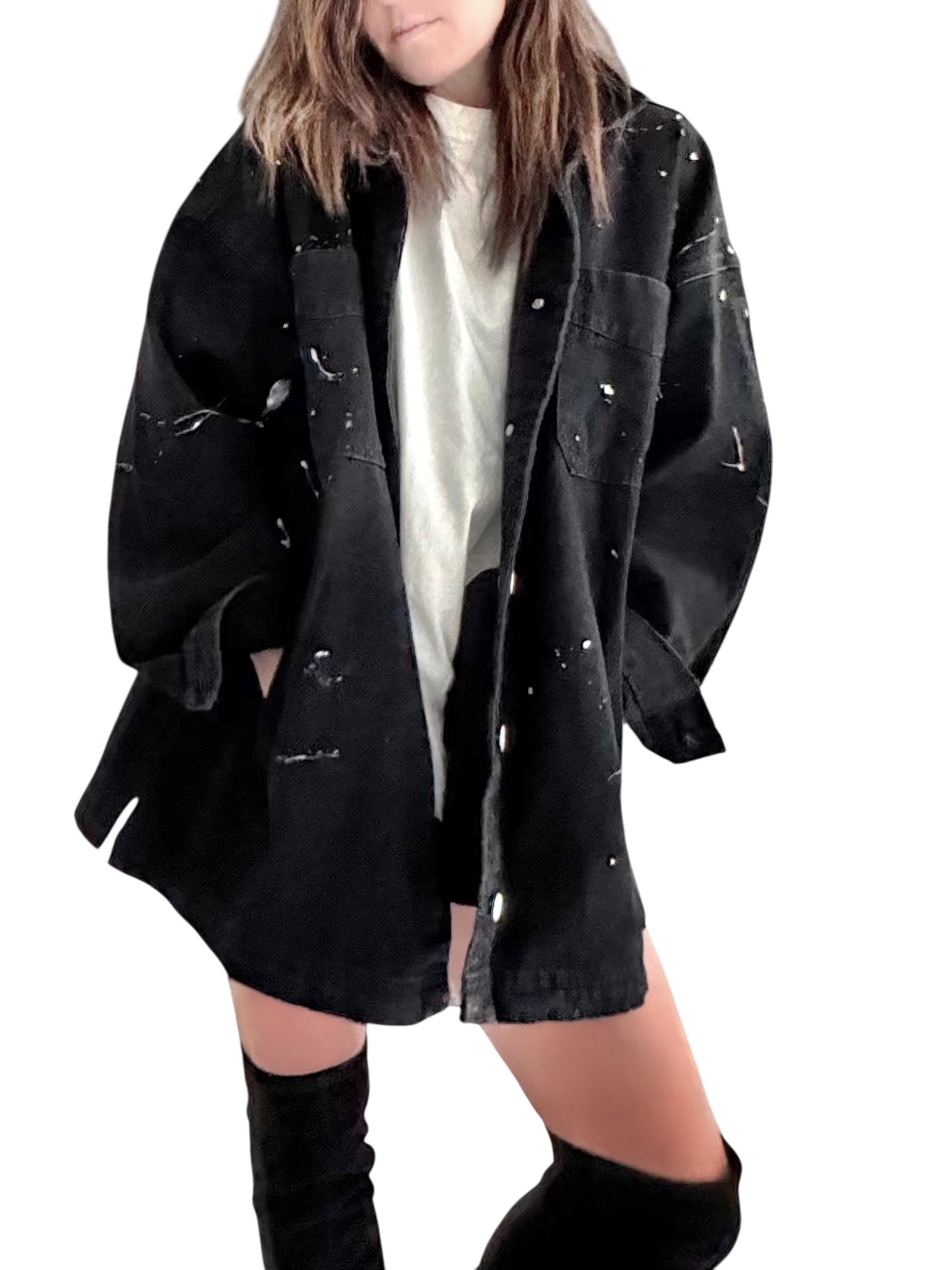 'NYC' Painted Jacket