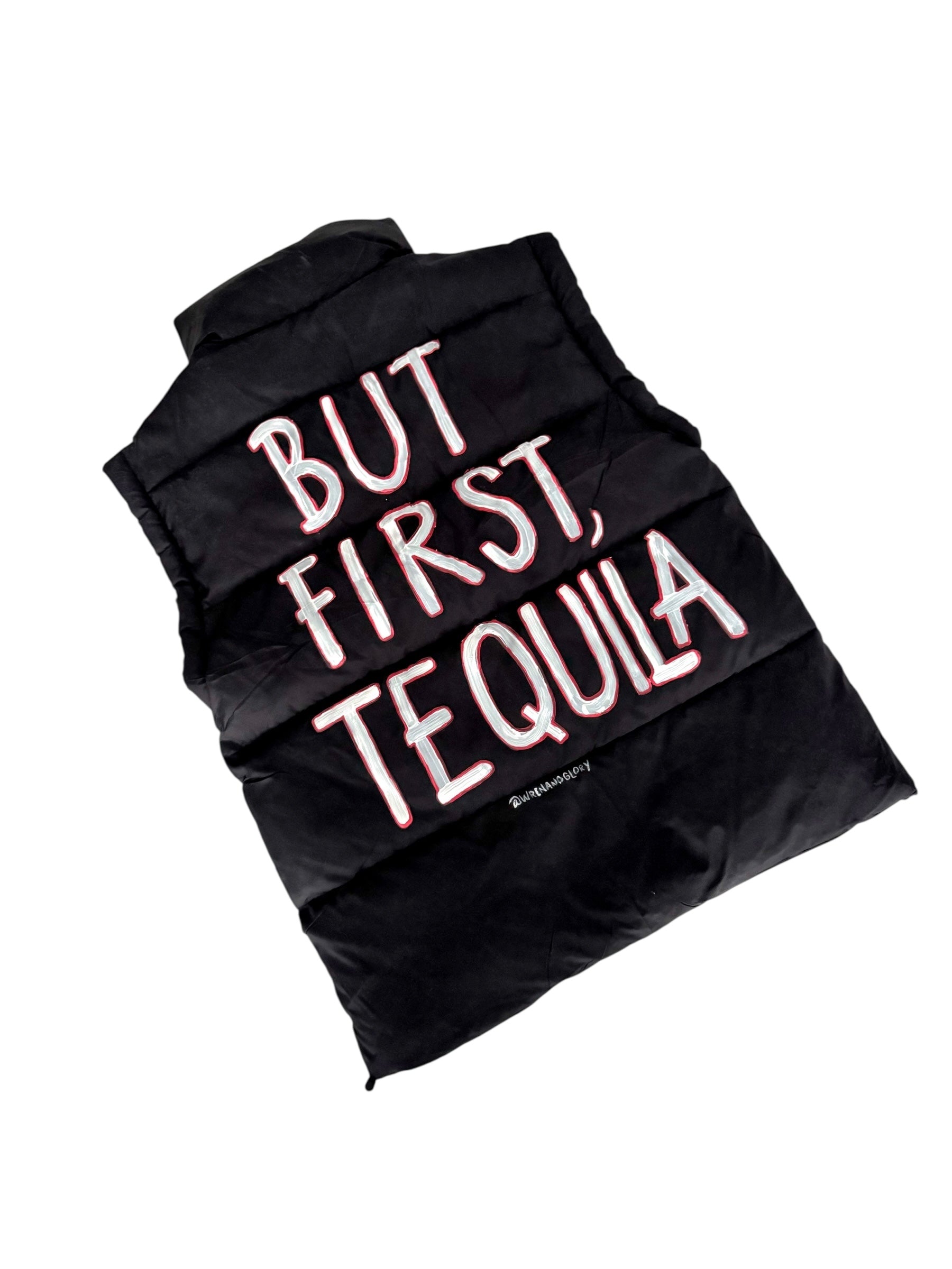 'But First, Tequila' Painted Vest