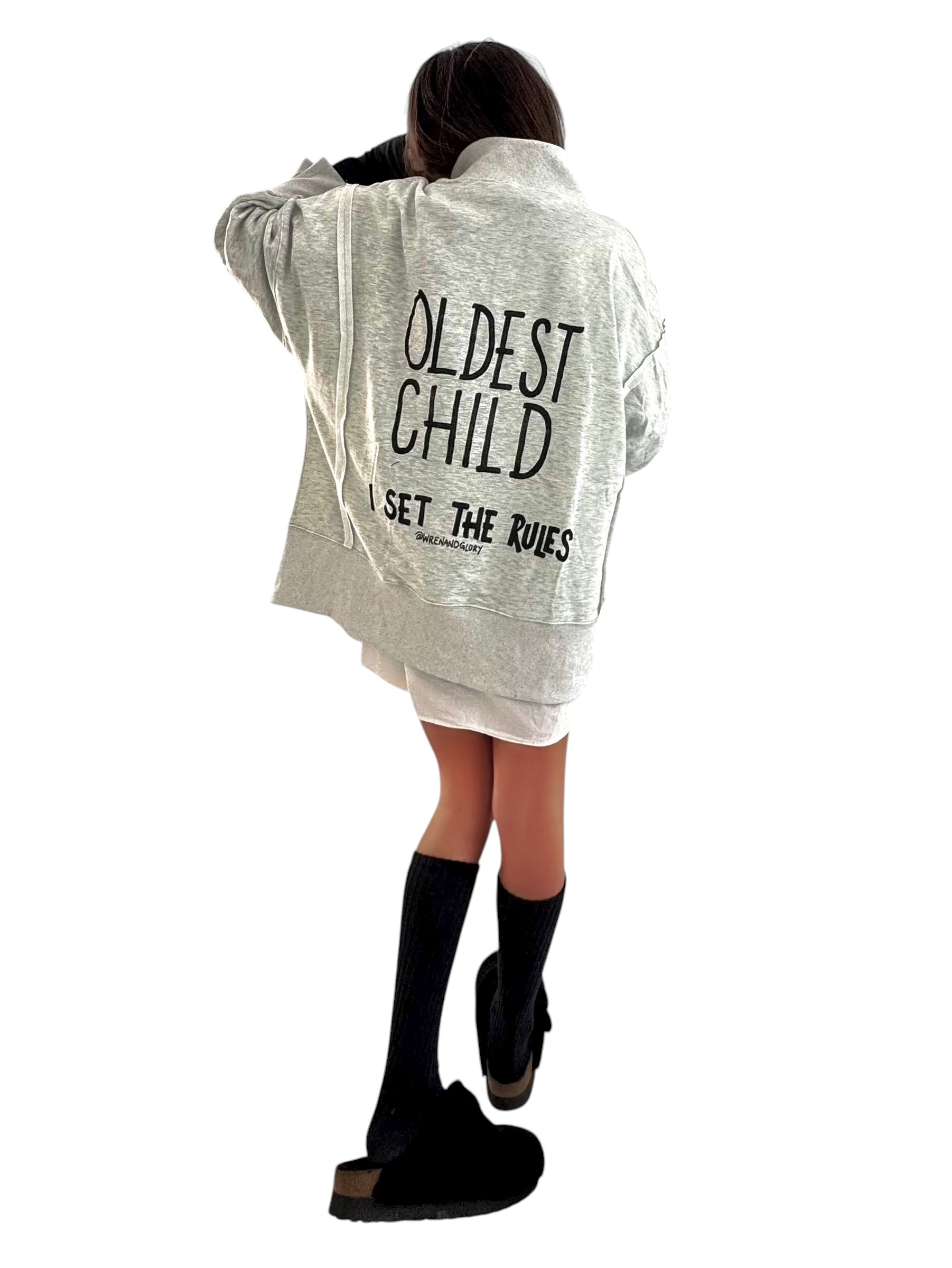 'The Oldest' Painted Quarter Zip