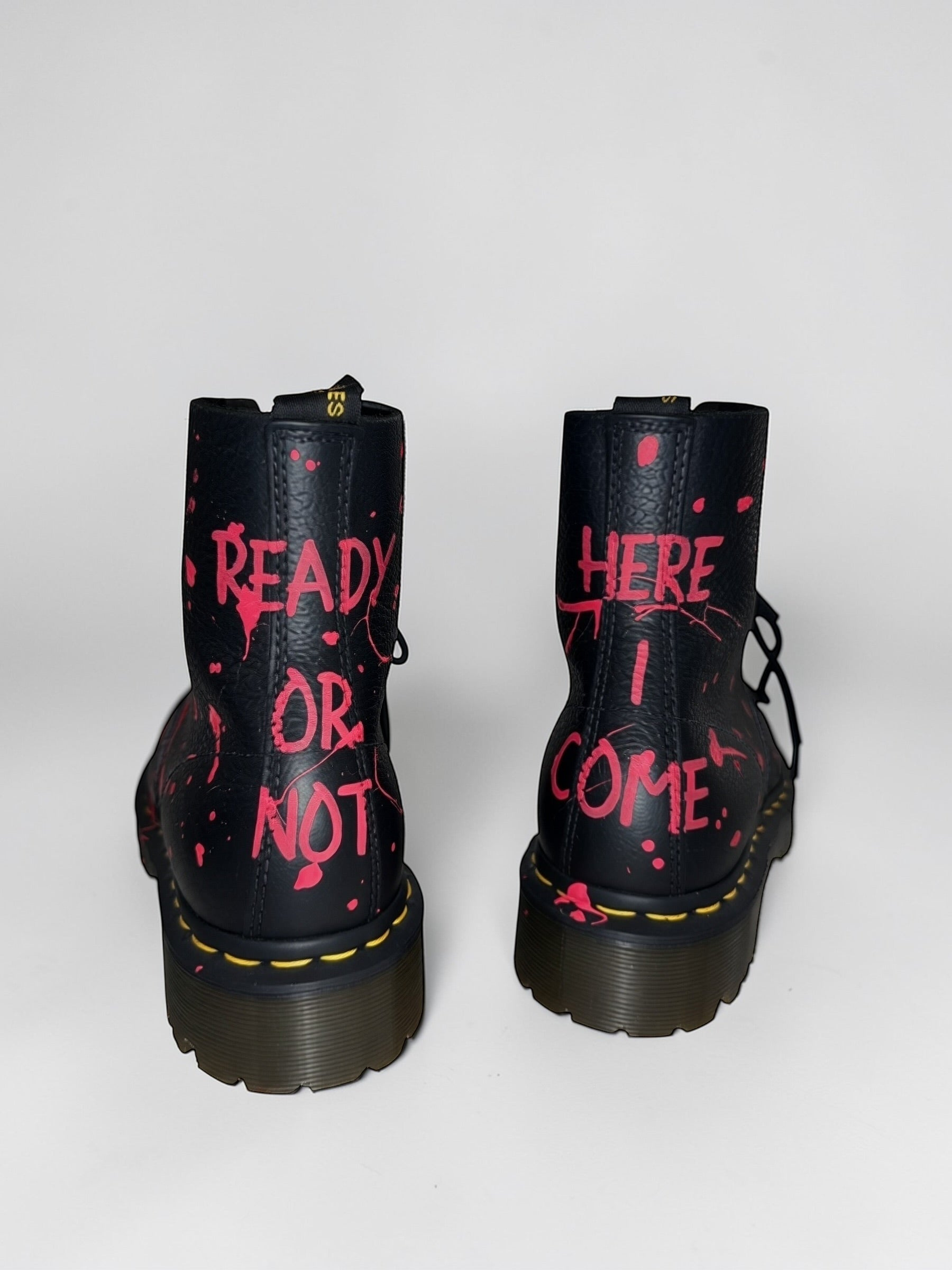 'Ready Or Not' x W+G Painted Dr Martens