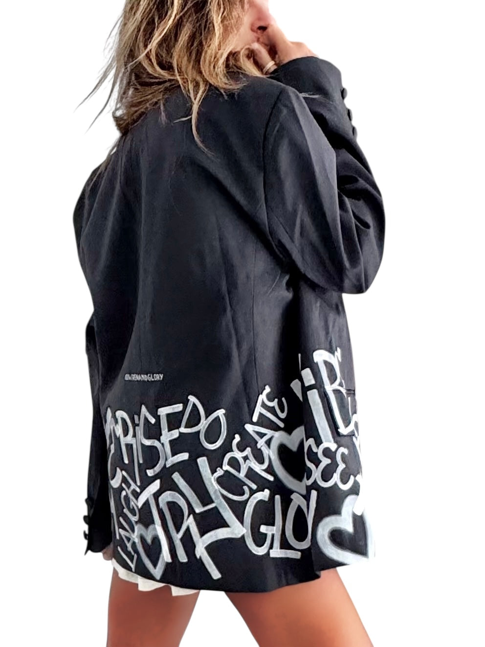 'Graffiti Vibes' Painted Blazer