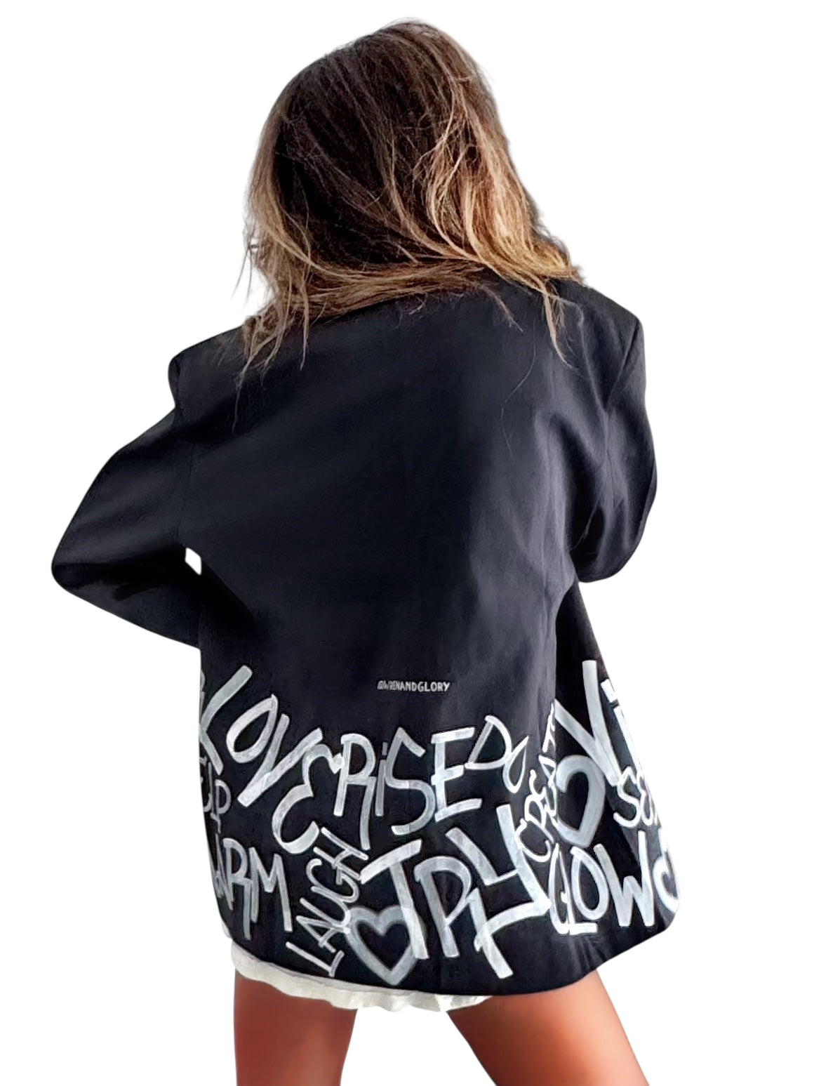 'Graffiti Vibes' Painted Blazer