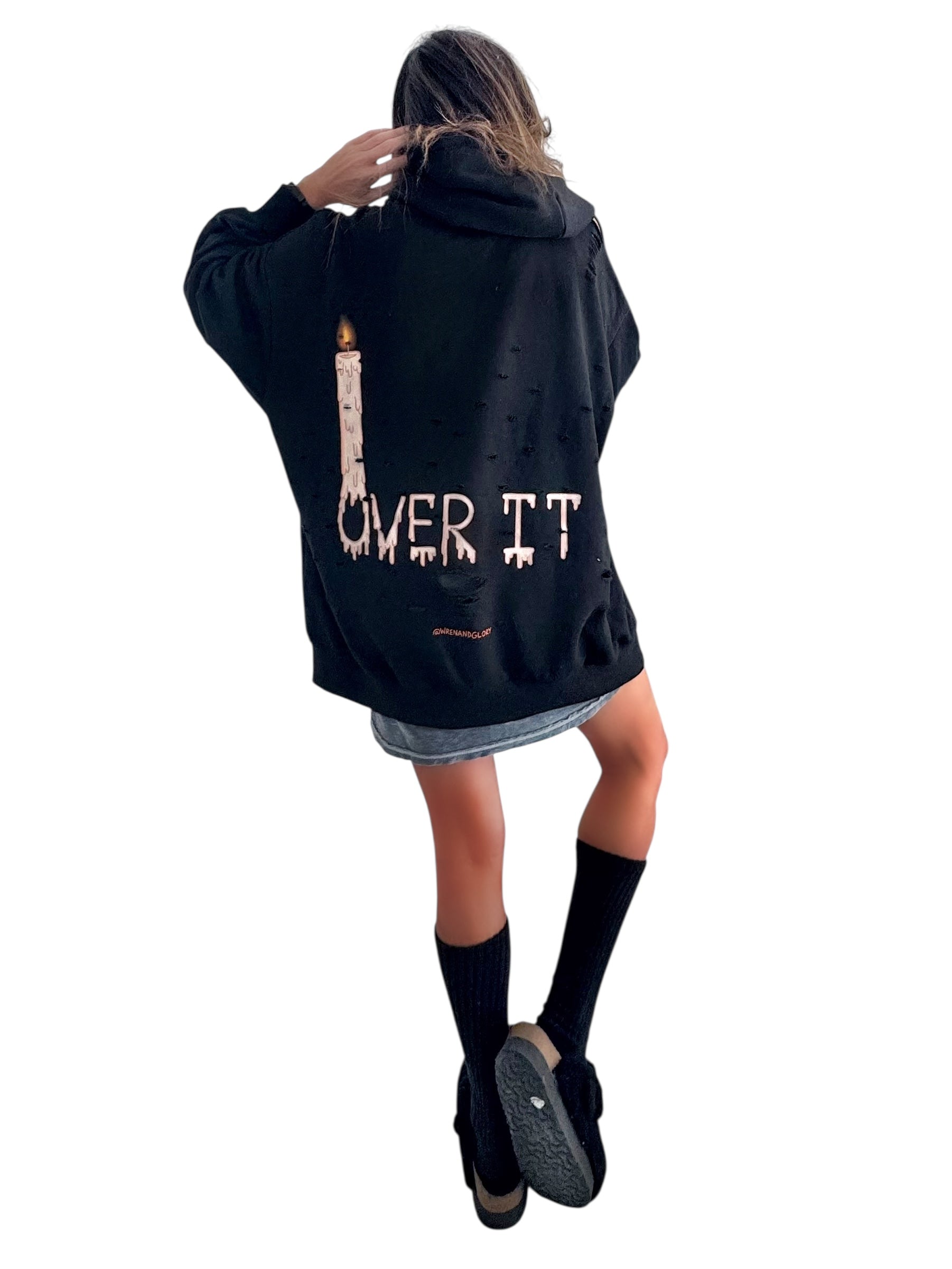 'Over It' Painted Sweatshirt