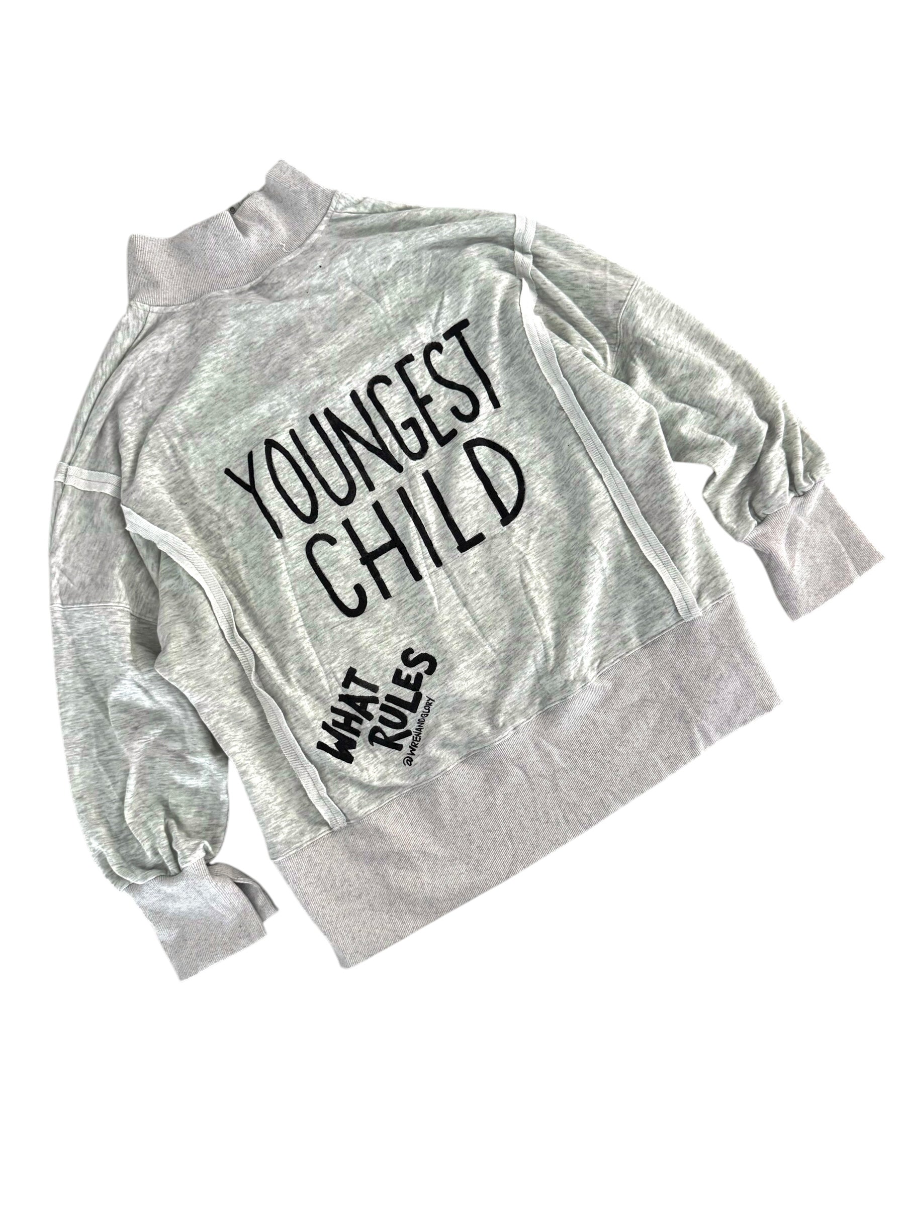 'The Youngest' Painted Quarter Zip