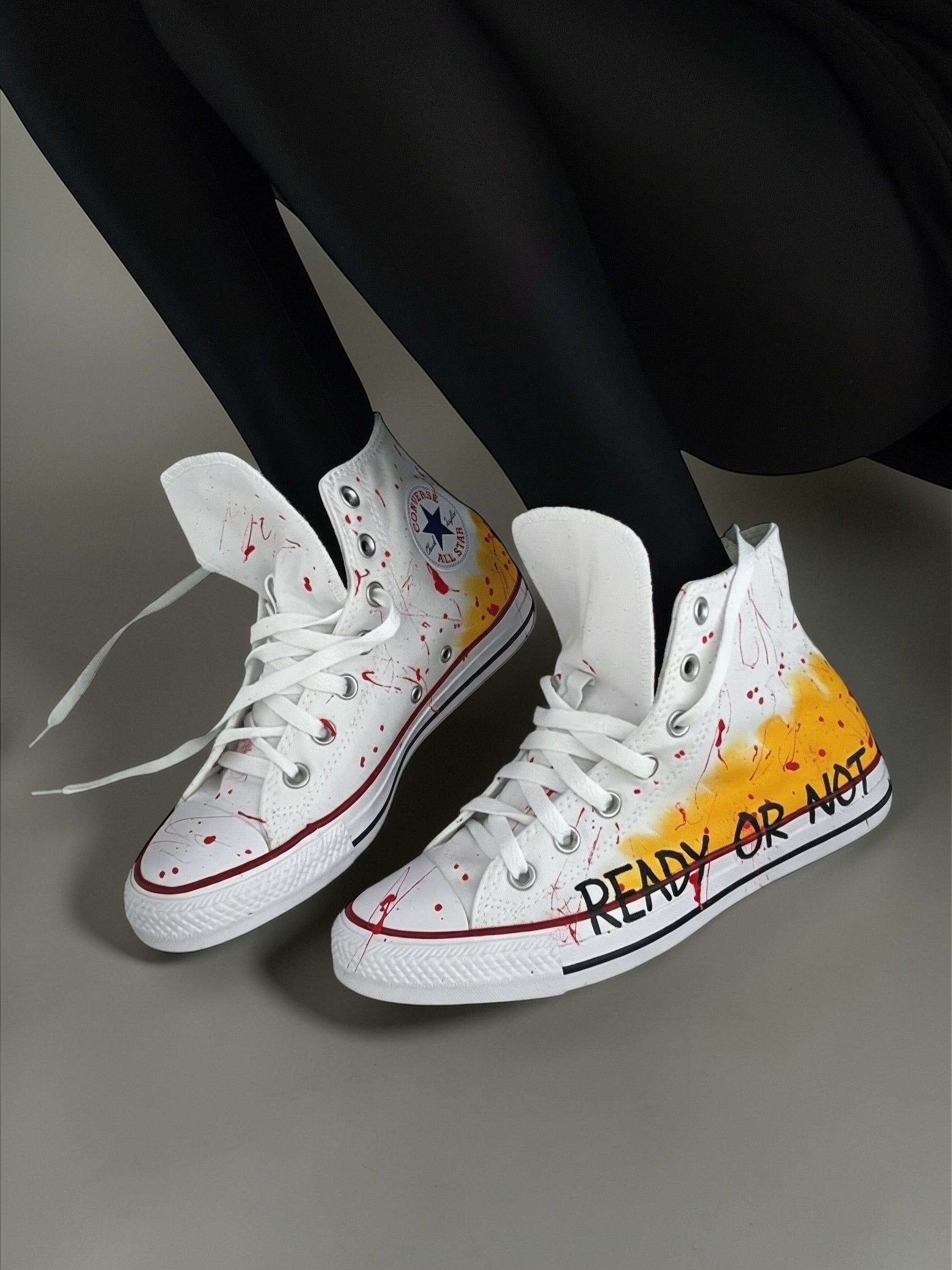 'Ready Or Not' x W+G Painted Converse