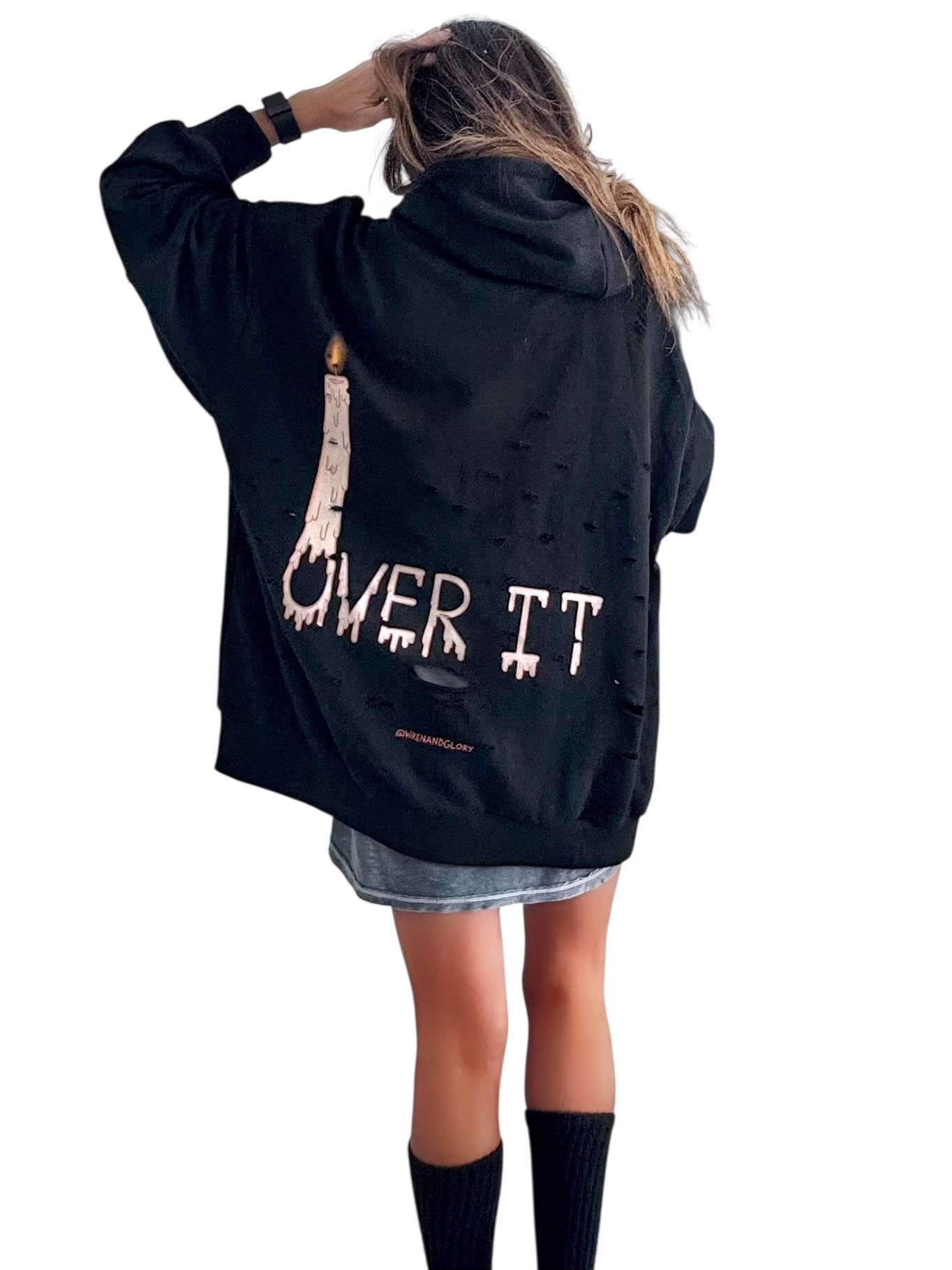 'Over It' Painted Sweatshirt