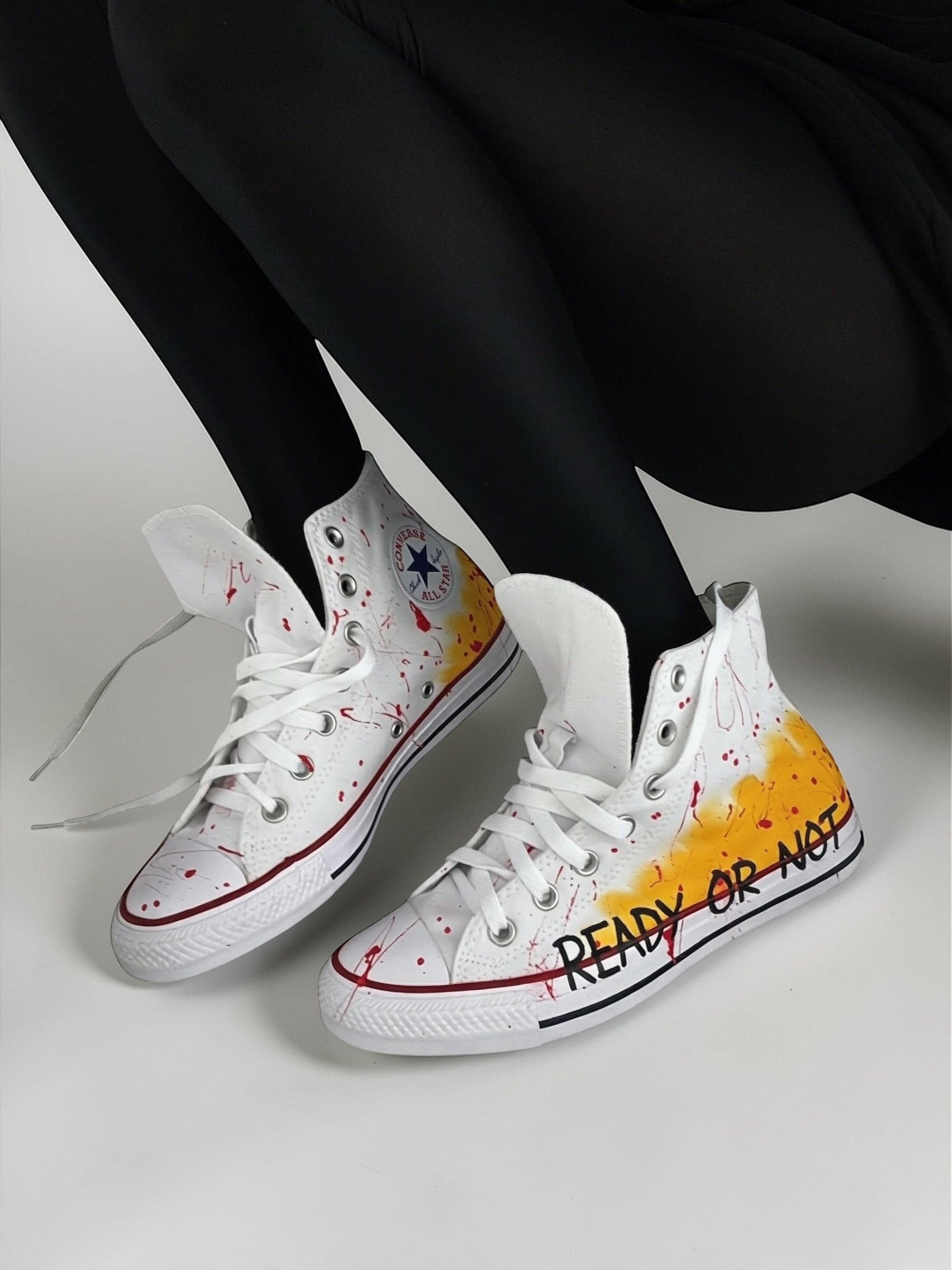 'Ready Or Not' x W+G Painted Converse