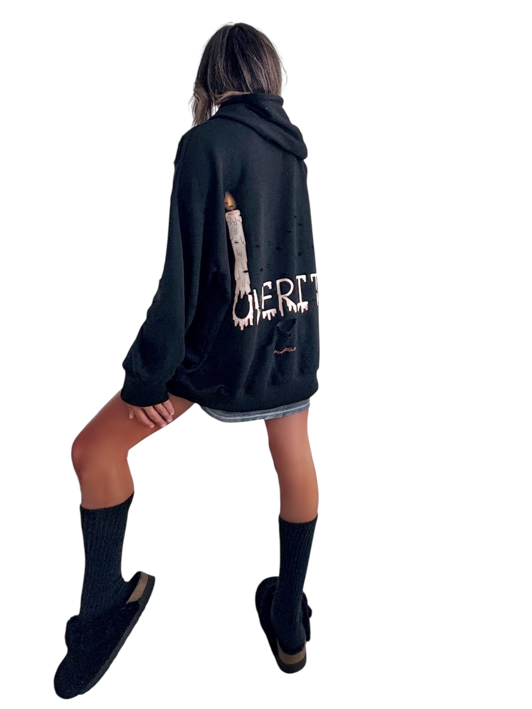 'Over It' Painted Sweatshirt