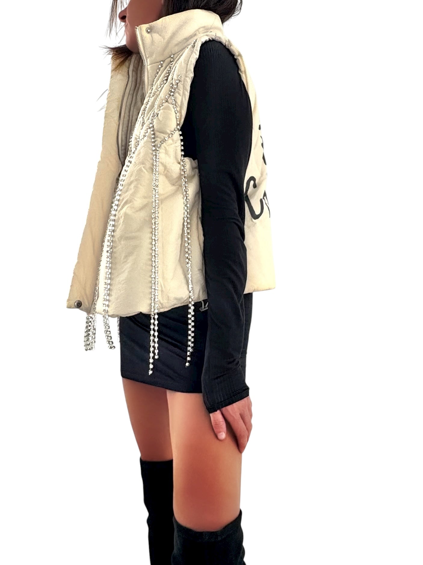 'But First, Champagne' Painted Vest