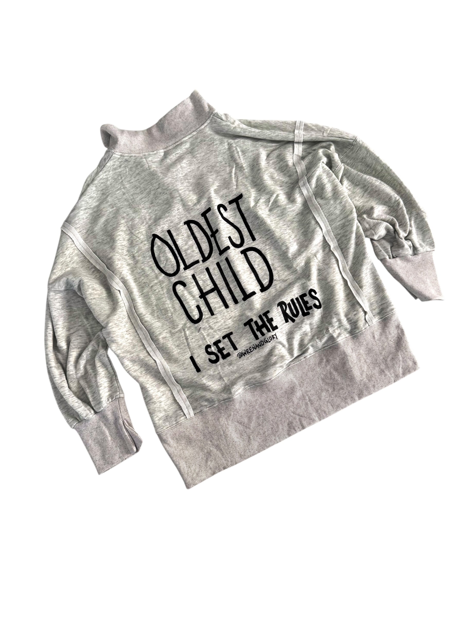 'The Oldest' Painted Quarter Zip